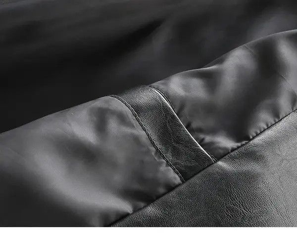 VIBE Oversized waterproof PU leather Jacket zipper loose y2k Size US L / EU 52-54 / 3 - 7 Thumbnail