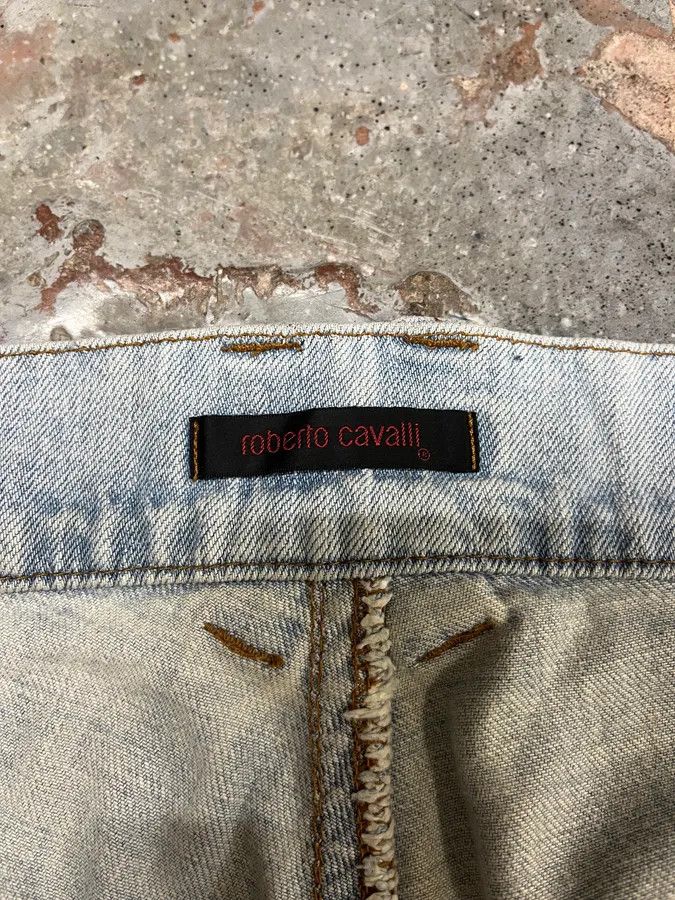 Roberto Cavalli × Vintage AW2000 Roberto Cavalli Blue Denim Royal Bootcut Jeans Size US 33 - 10 Thumbnail