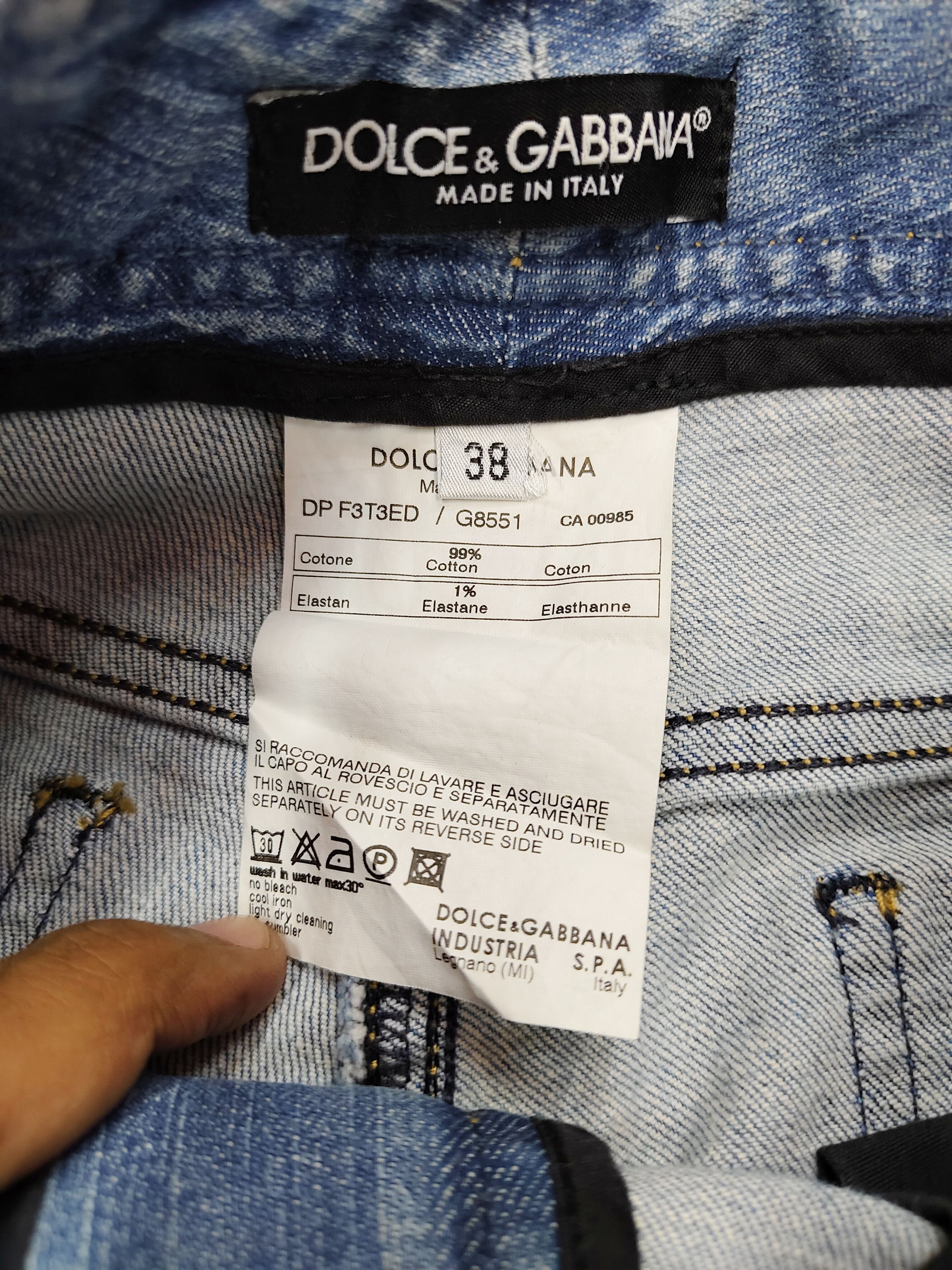 Dolce & Gabbana 00s Dolce Gabbana - Side Stripe Y2K Low Rise Slim Jeans Size 28" / US 6 / IT 42 - 7 Thumbnail