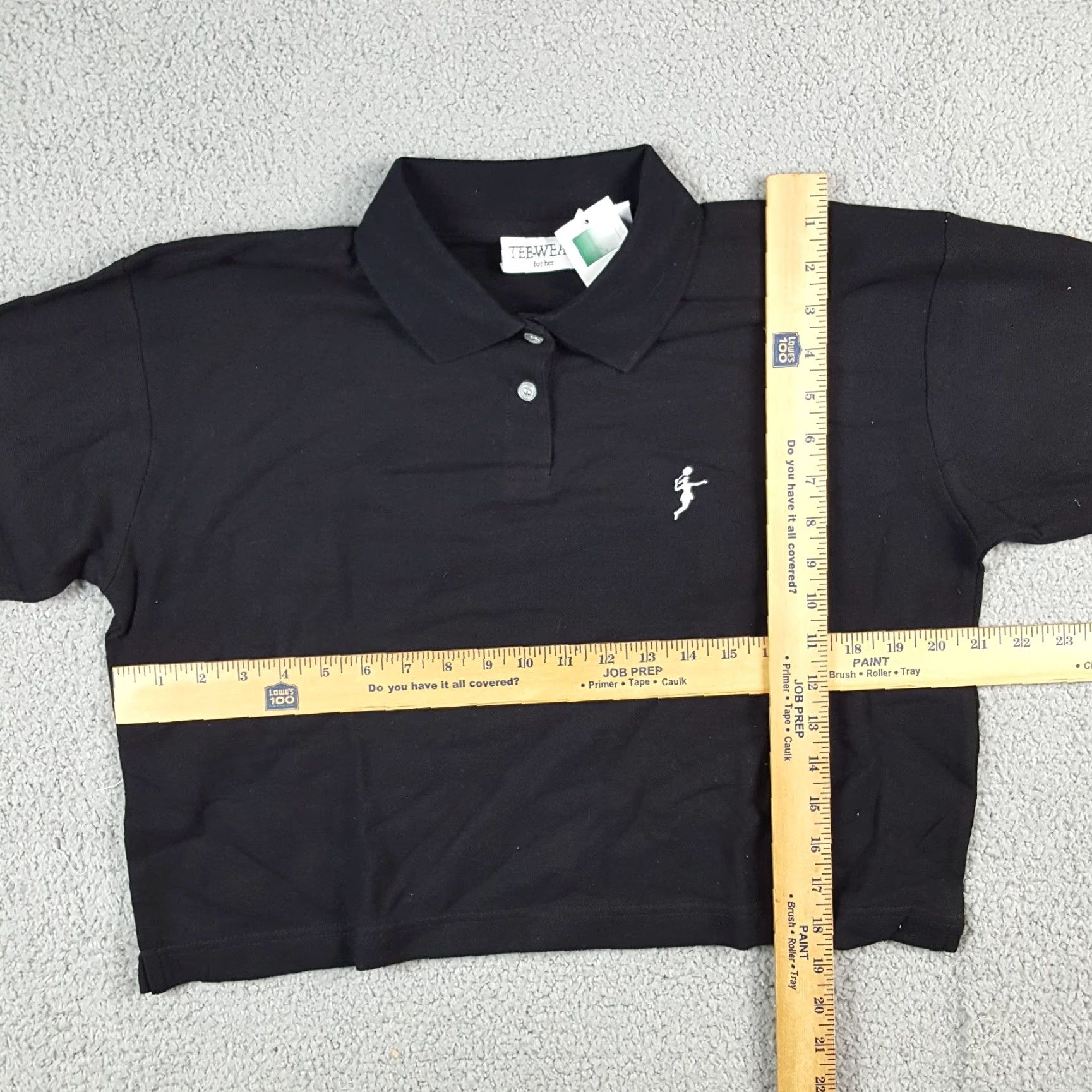 Vintage Vintage Tee Wear Cropped Polo Shirt Women Large Black 90s Preppy Tennis Golf Sports Size L / US 10 / IT 46 - 6 Thumbnail