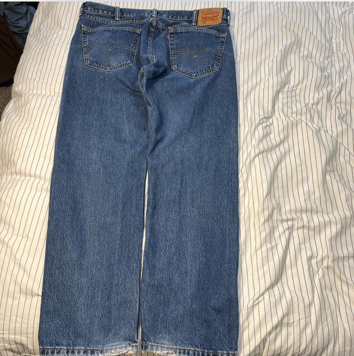 Levi's × Vintage 38x30 Levi's 505 Baggy Blue Jeans Size US 38 / EU 54 - 2 Thumbnail