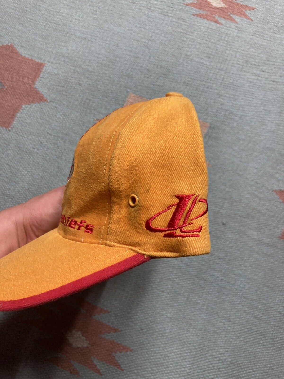 NFL × Vintage VTG strapback hat Kansas City chiefs logo athletic pro line Size ONE SIZE - 4 Thumbnail