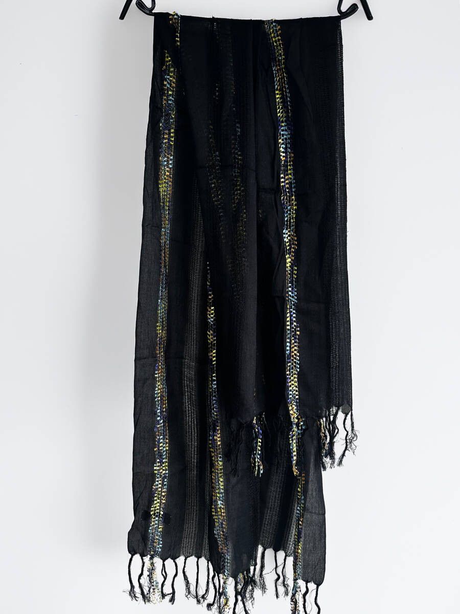 Yohji Yamamoto Yohji Yamamoto Pour Homme MODAL LINEN FLAG YARN STOLE SCARF Size ONE SIZE - 1 Thumbnail