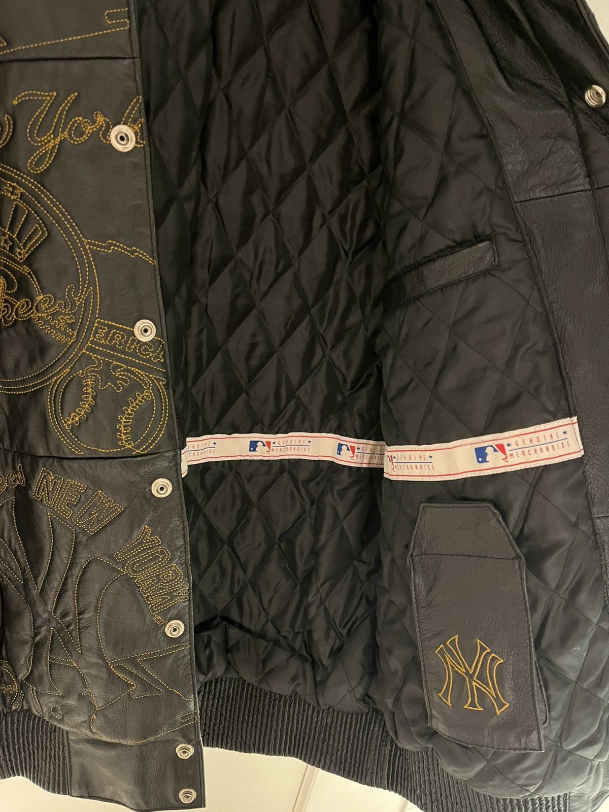 MLB RARE MLB Jeff Hamilton New York Yankees Leather Jacket Size US L / EU 52-54 / 3 - 6 Thumbnail