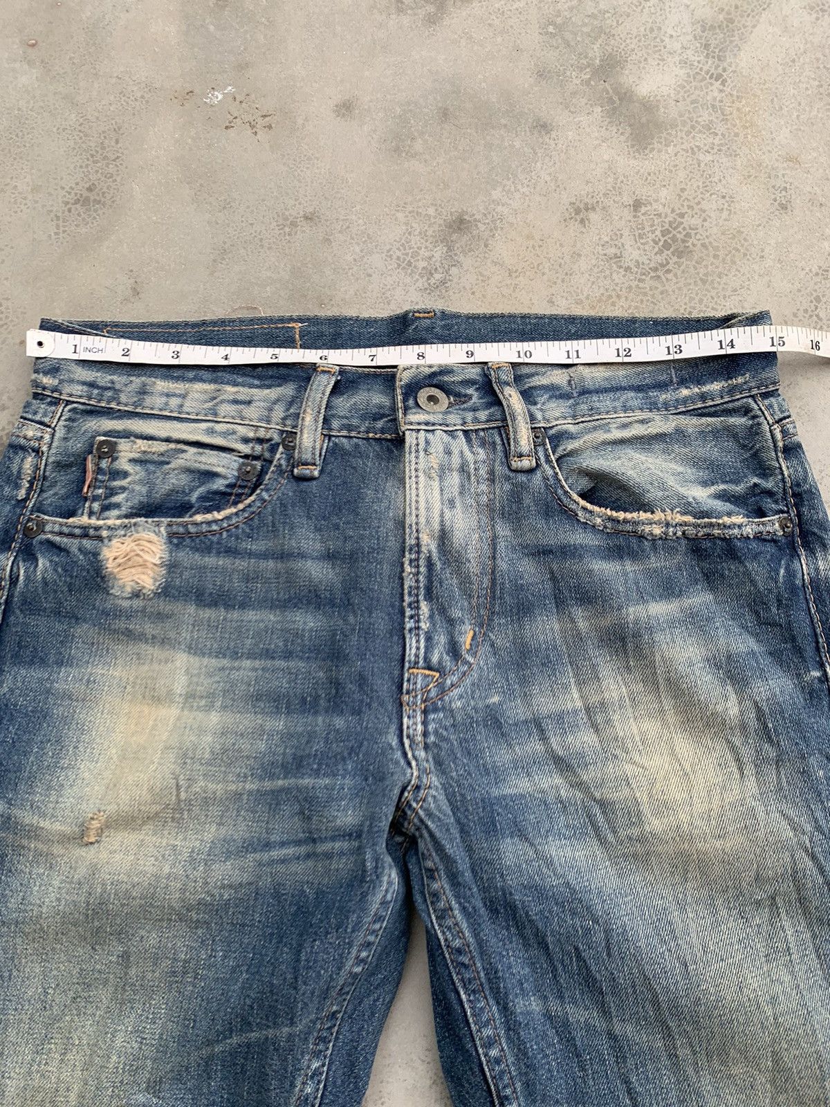 RRL Ralph Lauren ❤️‍🔥BINDING OFFER❤️‍🔥 Sick RL Spring 2011 Distressed Denim Jeans Size US 29 - 7 Thumbnail