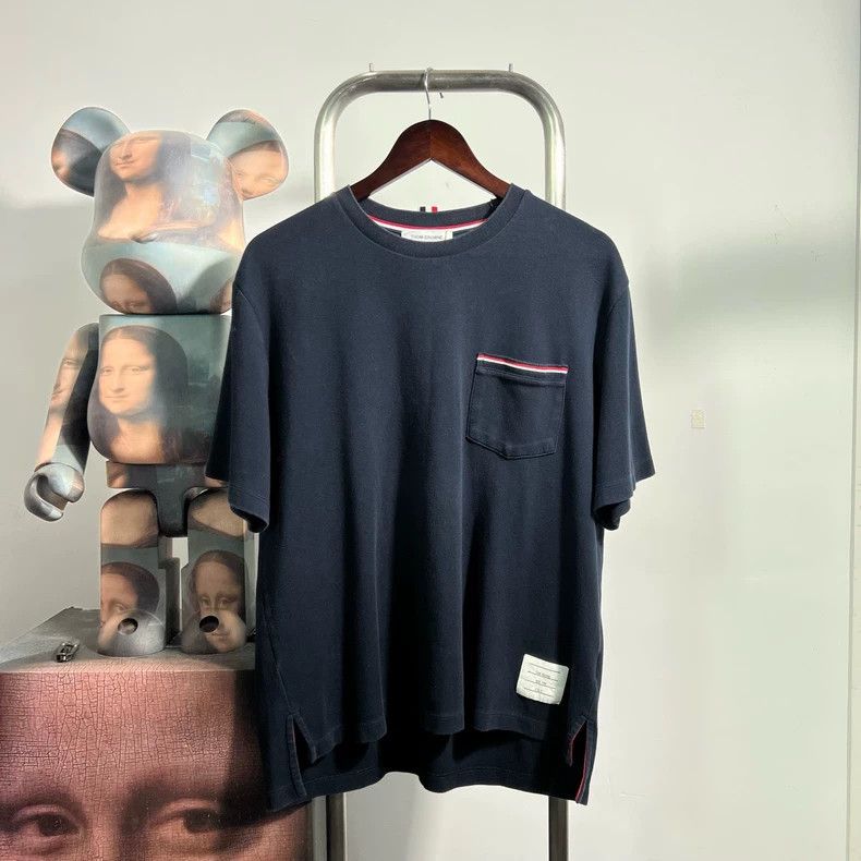 Thom Browne Thom Browne Pocket striped short sleeves Size US M / EU 48-50 / 2 - 1 Thumbnail