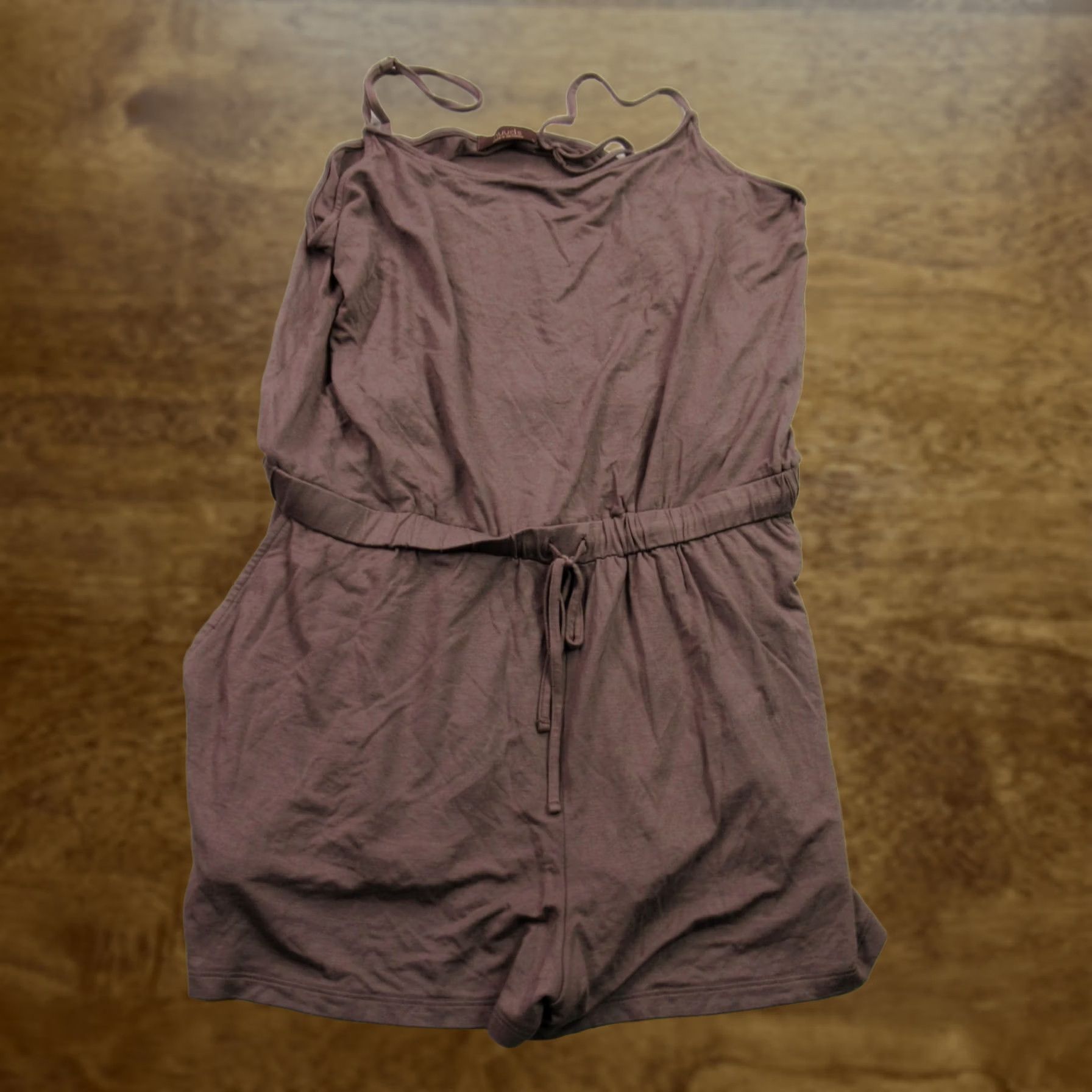 Vintage Nuuds Womens Romper Sleeveless Large Brown One Piece Lightweight Casual Short Size 36" / US 14 / IT 50 - 1 Thumbnail