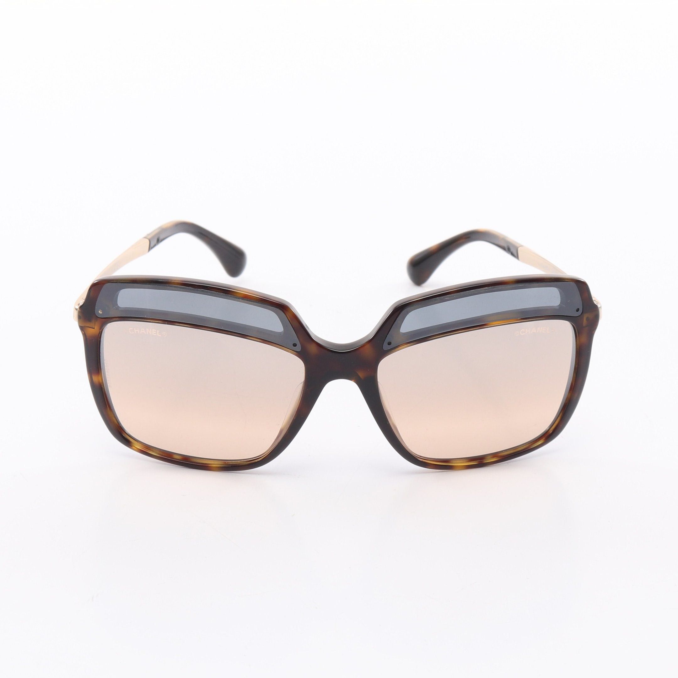 Chanel Chanel sunglasses vintage diamante logo oversized grey y2k 