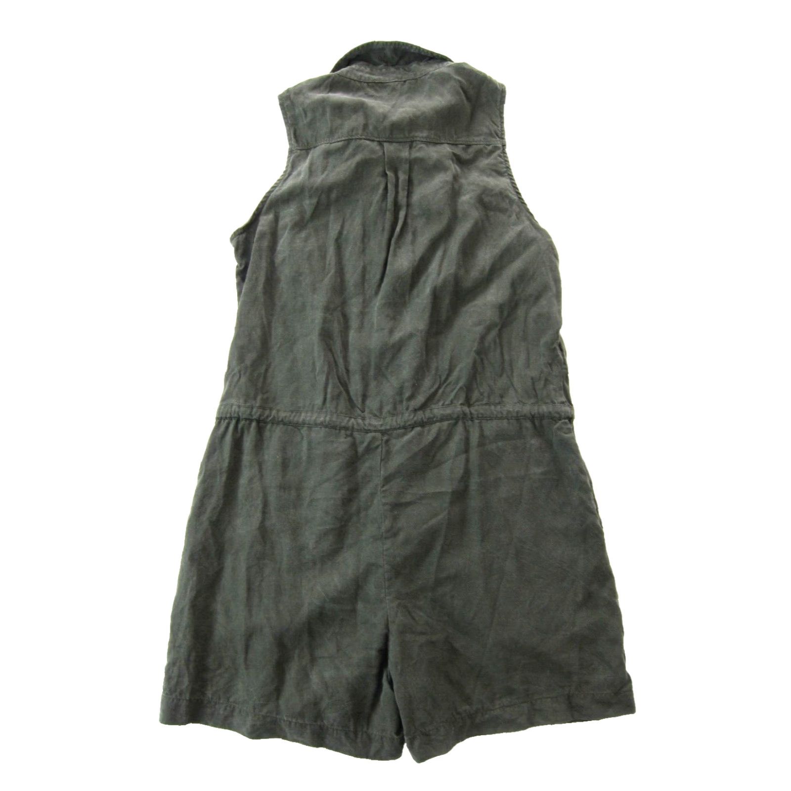 Banana Republic Banana Republic Rayon Army Green Collar Sleeveless Romper Jumpsuit Shorts 8 Size 30" / US 8 / IT 44 - 2 Thumbnail