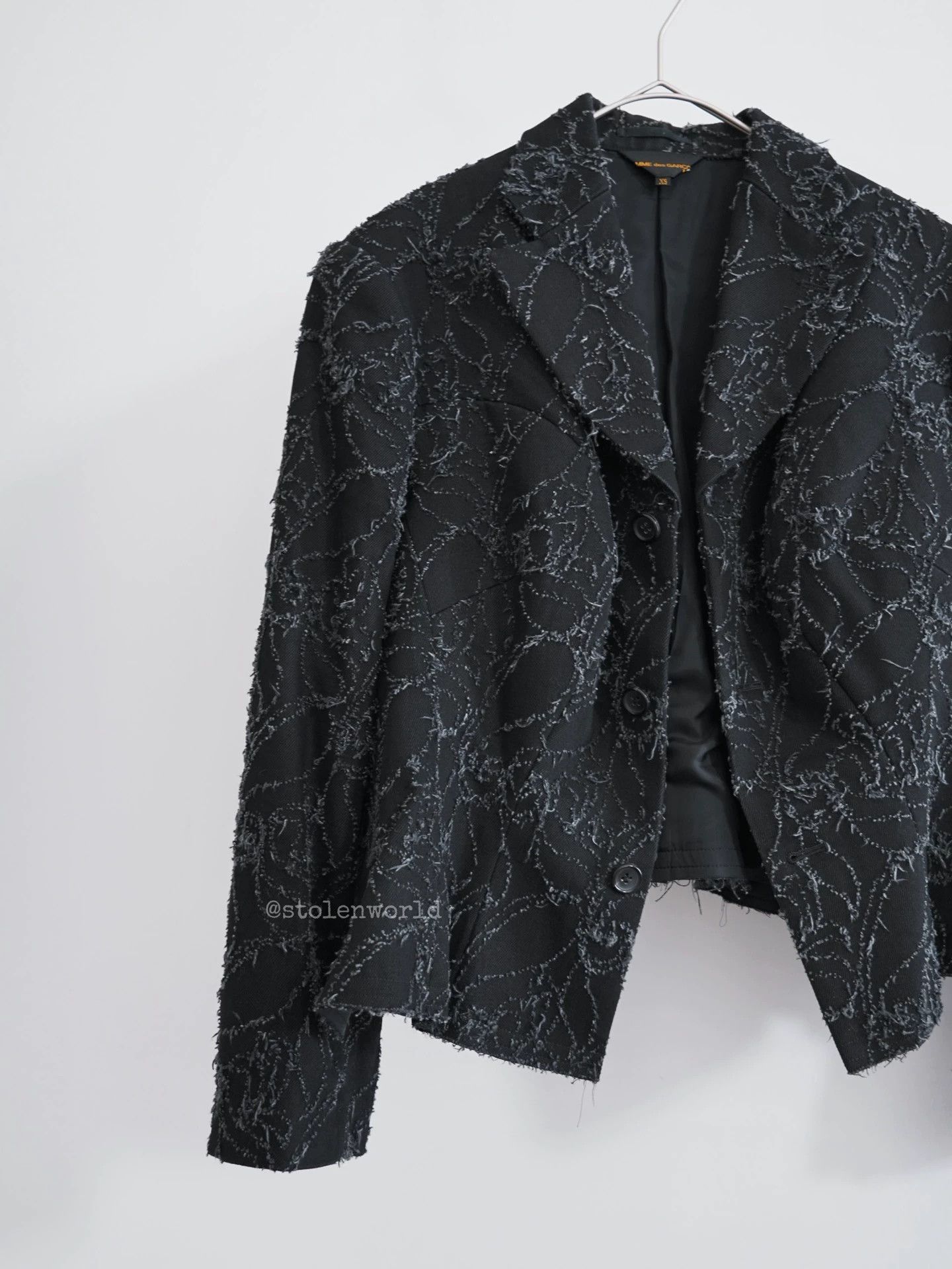 Comme des Garcons COMME DES GARÇONS 2023SS Deconstructed Denim Split Blazer Size XS / US 0-2 / IT 36-38 - 4 Thumbnail