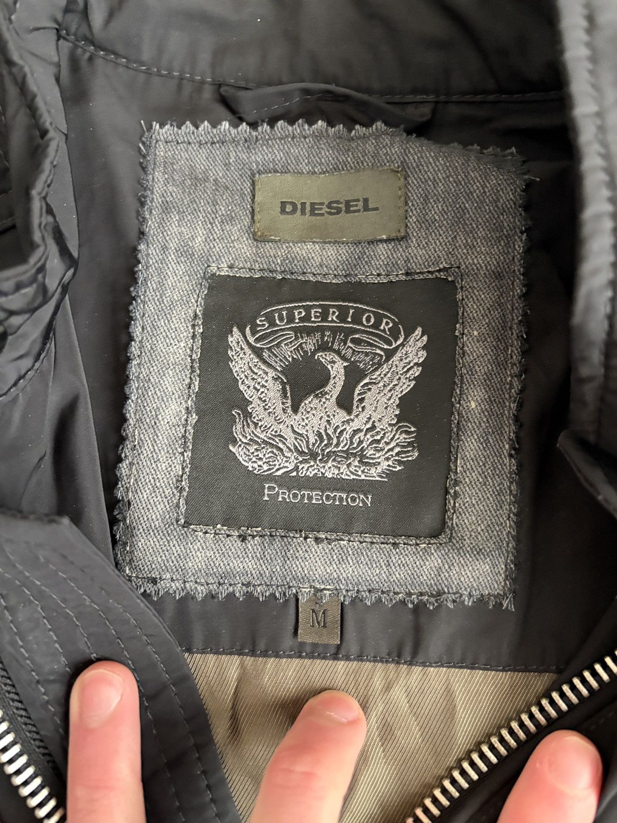 Diesel Diesel Leather Patch Logo Teflon System Moto Racing Jacket Size US M / EU 48-50 / 2 - 3 Thumbnail