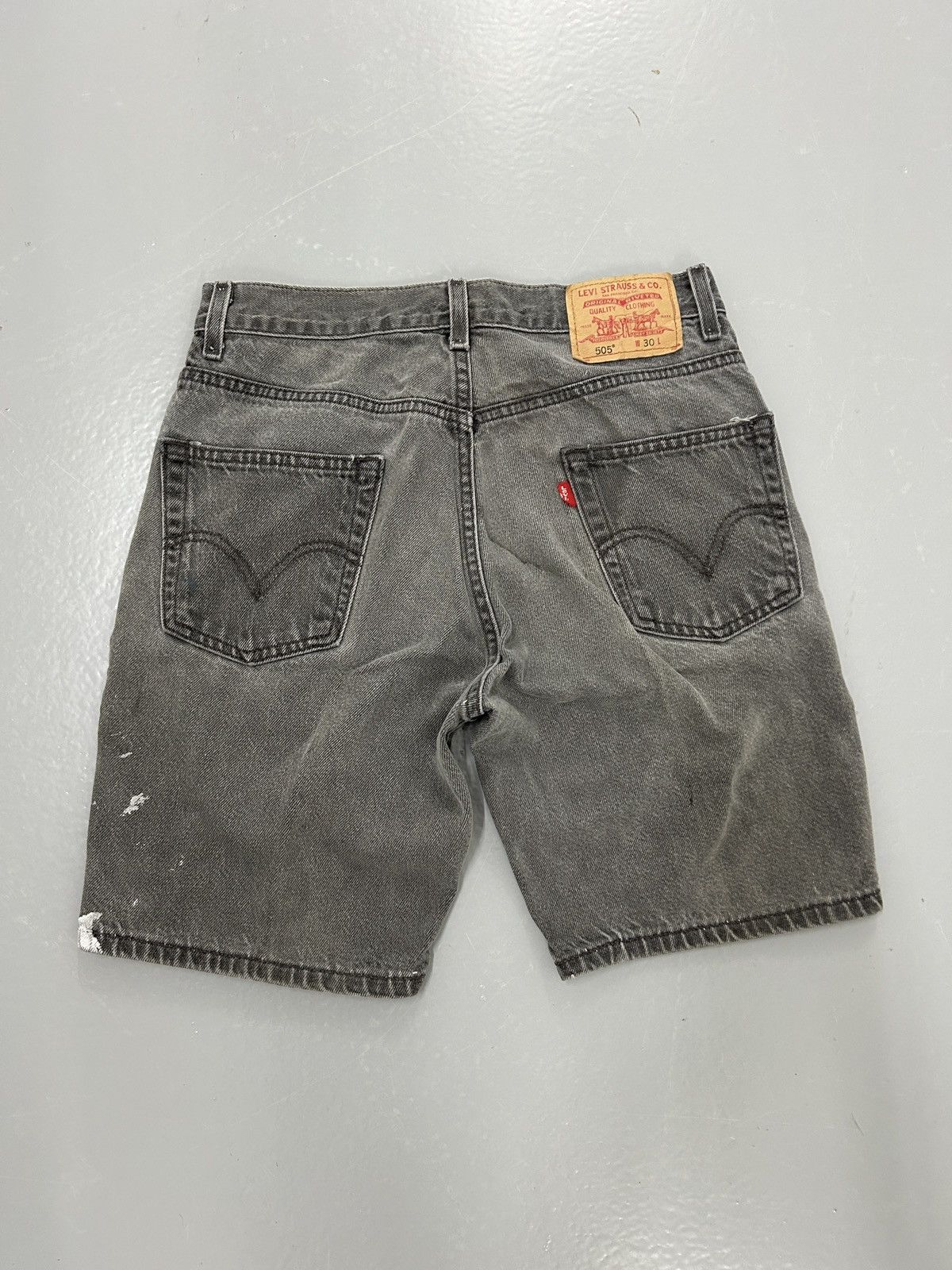 Pre-owned Levis X Vintage Crazy Vintage Levi's Faded Black 505 Jorts Faded Distressed