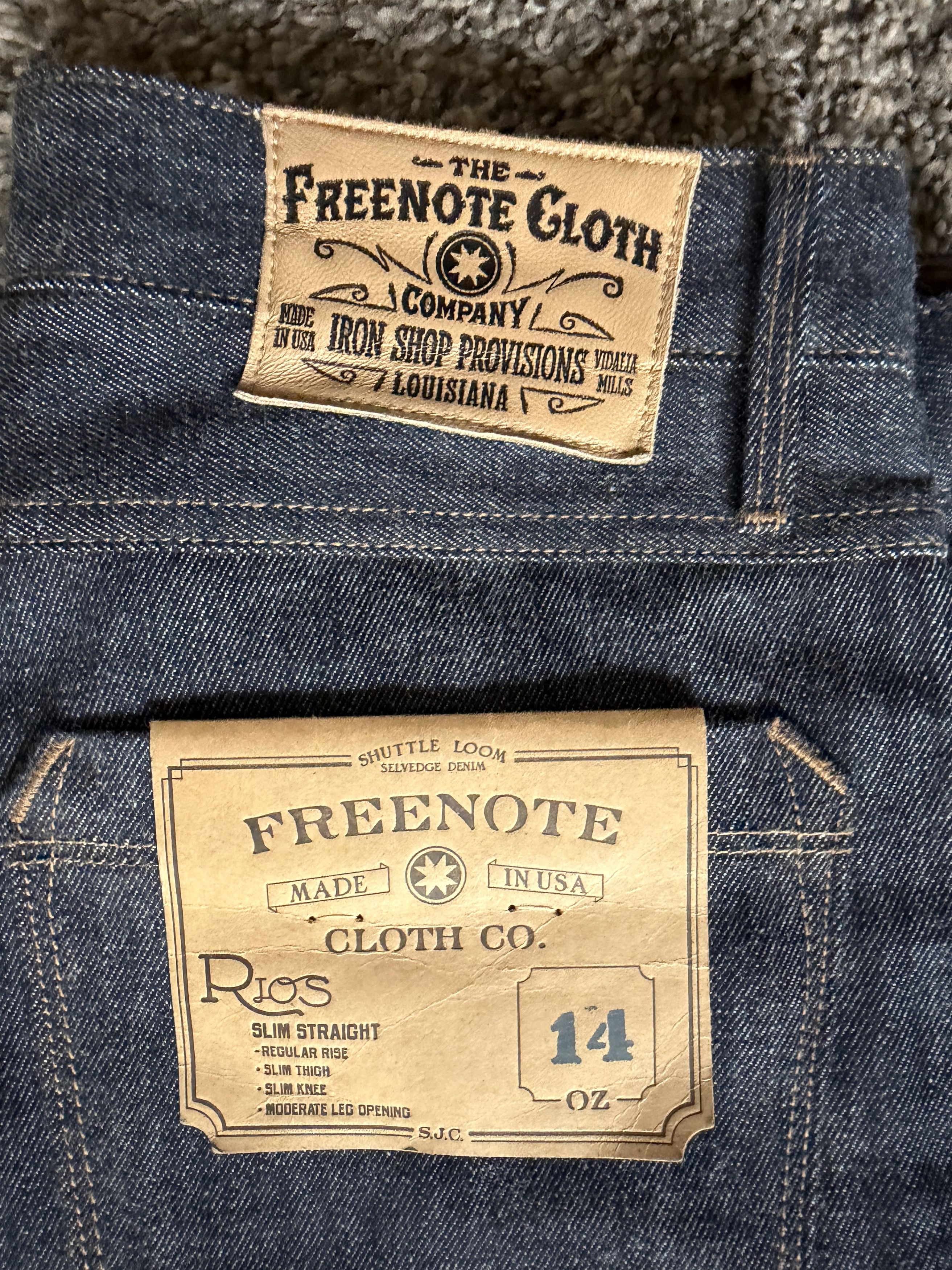 Freenote Cloth Freenote Cloth Rios 14oz Vidalia Selvedge Iron Shop Size 30 Size US 30 / EU 46 - 1 Thumbnail