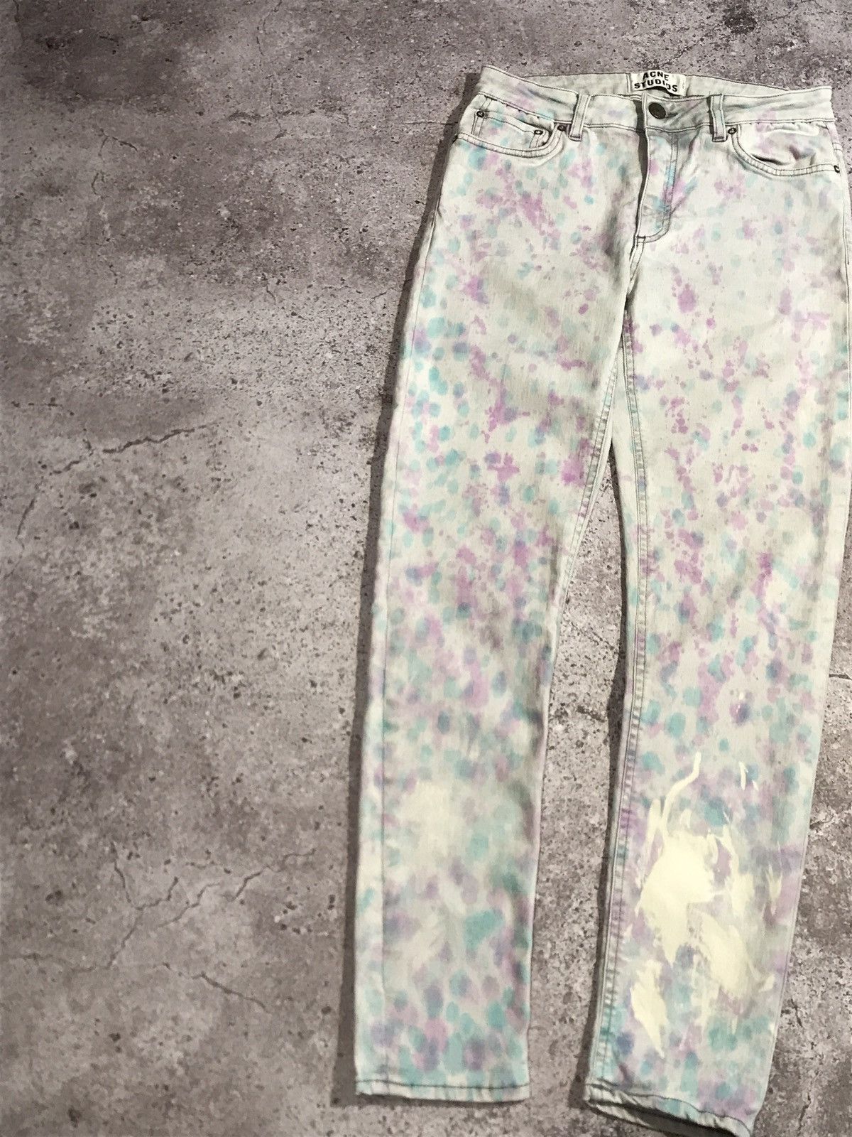 Acne Studios Acne Studios Tie-Dye Skinny Jeans Multicolor Designer Denim Size 24" / US 00 / IT 34 - 5 Thumbnail