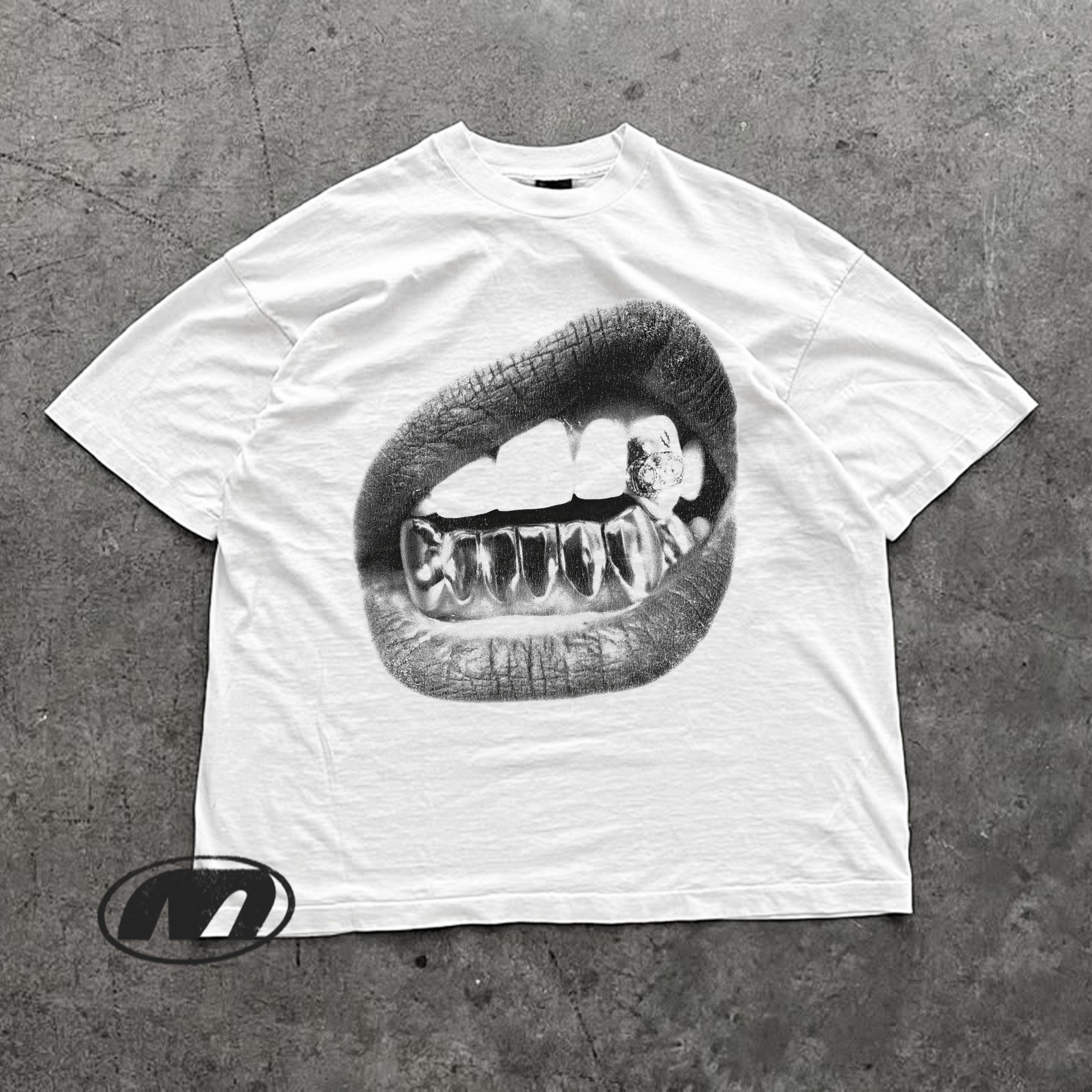 Japanese Brand Lips & Grill Graphic Tee – Streetwear Graphic T Shirt Size US M / EU 48-50 / 2 - 1 Thumbnail