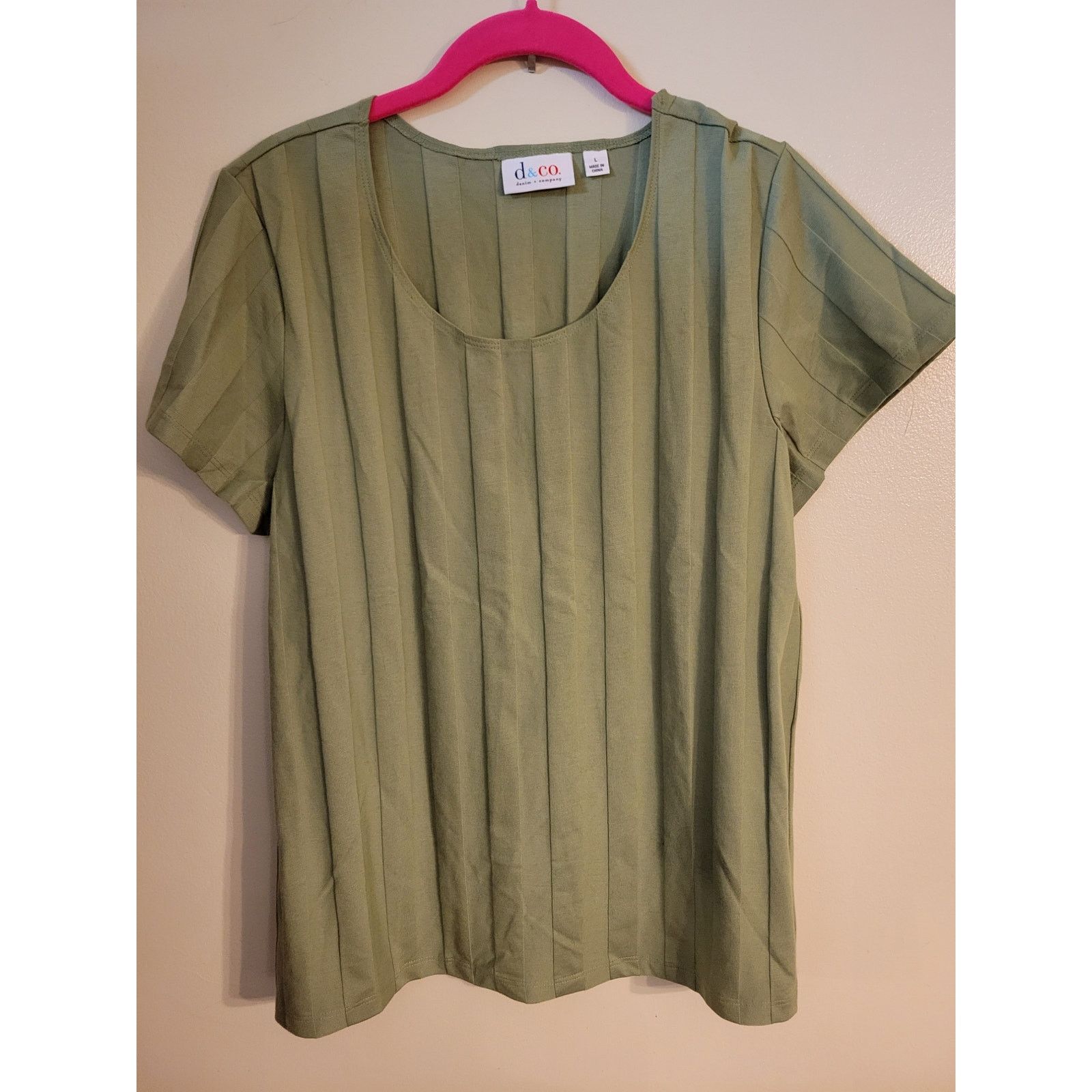 Denim & Co. Denim & Co Green Top L Size L / US 10 / IT 46 - 3 Thumbnail