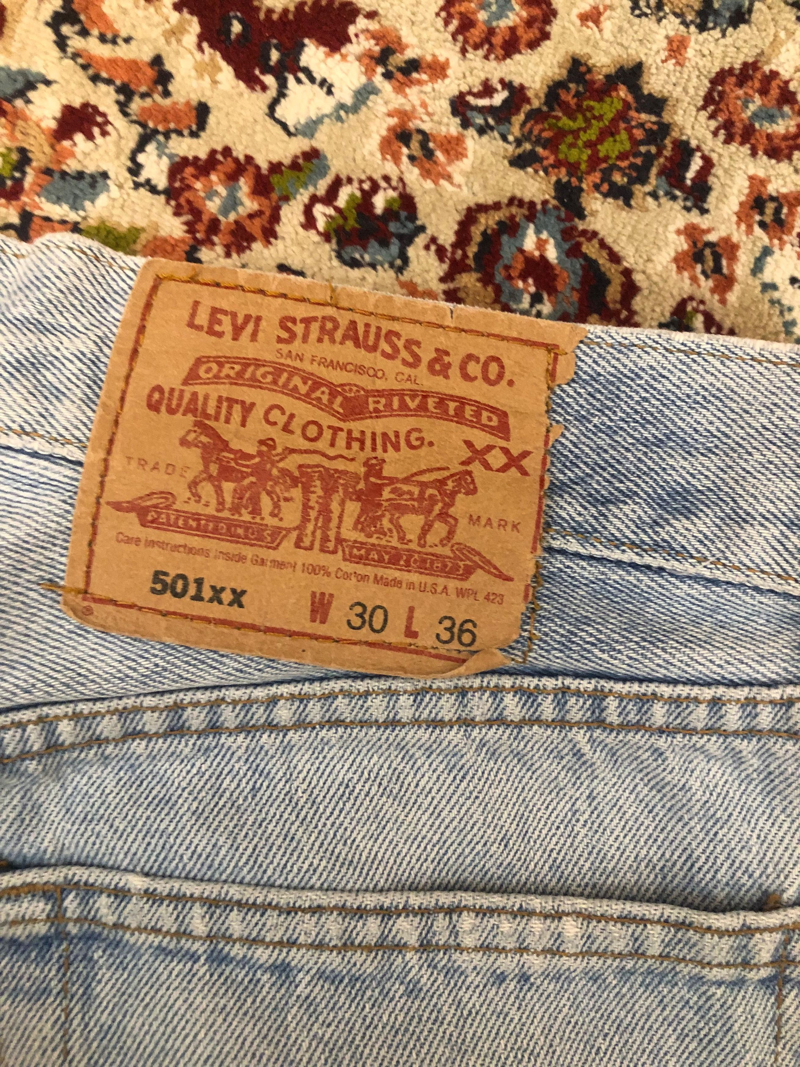 Japanese Brand × Levi's jeans levis 501xx vintage light wash made in usa 30x36 Size US 30 / EU 46 - 5 Thumbnail