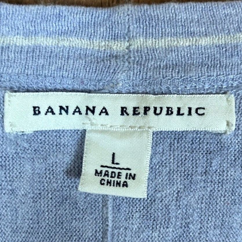 Banana Republic Banana Republic Cardigan Sweater Womens Lavender Button Wool Modal Blend Large Knitted V-Neck Pocketed Cardigan, Casual Workwear Preppy L Size L / US 10 / IT 46 - 6 Thumbnail
