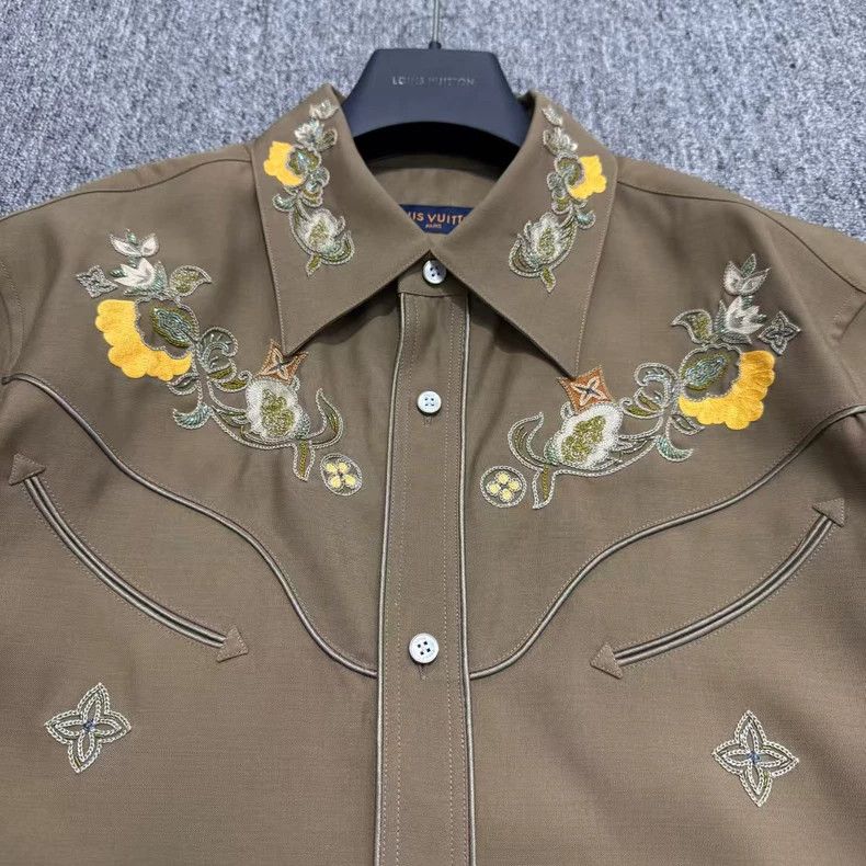 Louis Vuitton Louis Vuitton Fei Dong Floral Alphabet Embroidered Shirt 25 Size US XL / EU 56 / 4 - 5 Thumbnail