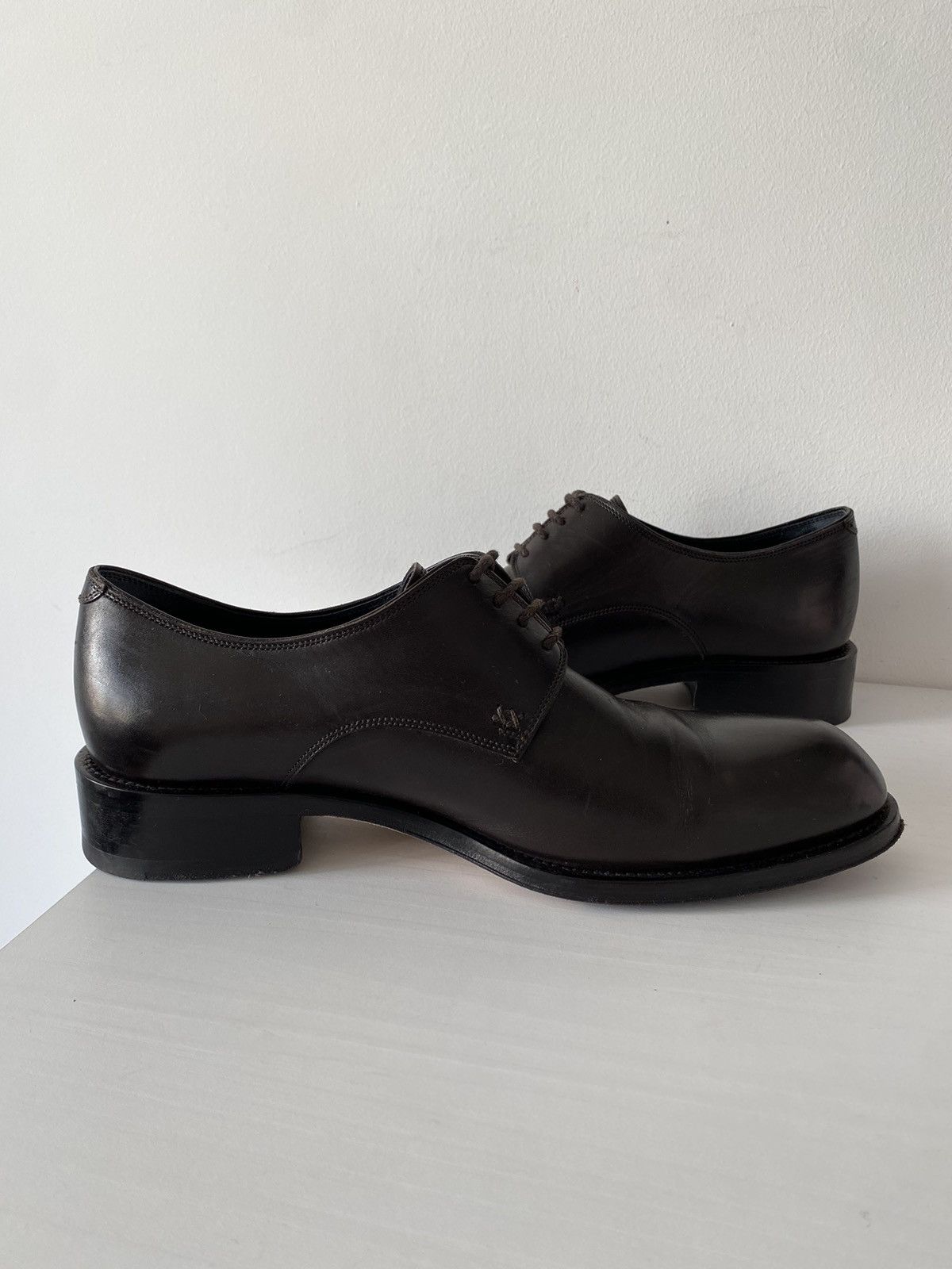Brioni Brioni Leather Brown Lace up Derby Shoes, Size: 8 Size US 8 / EU 41 - 6 Thumbnail