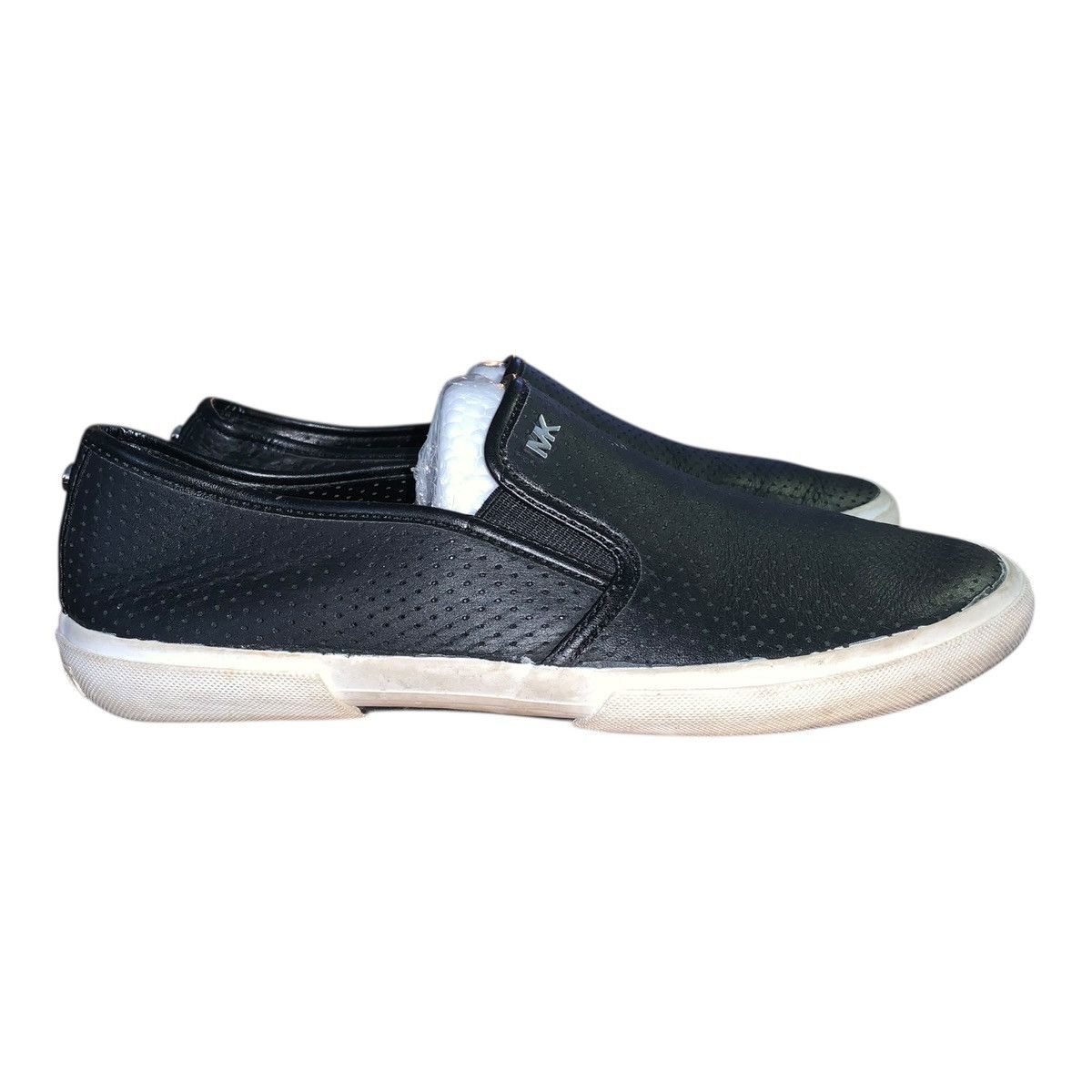 Michael Kors Women's Michael Kors MK Black Leather Slip-On Shoes Size US 9.5 / IT 39.5 - 2 Thumbnail