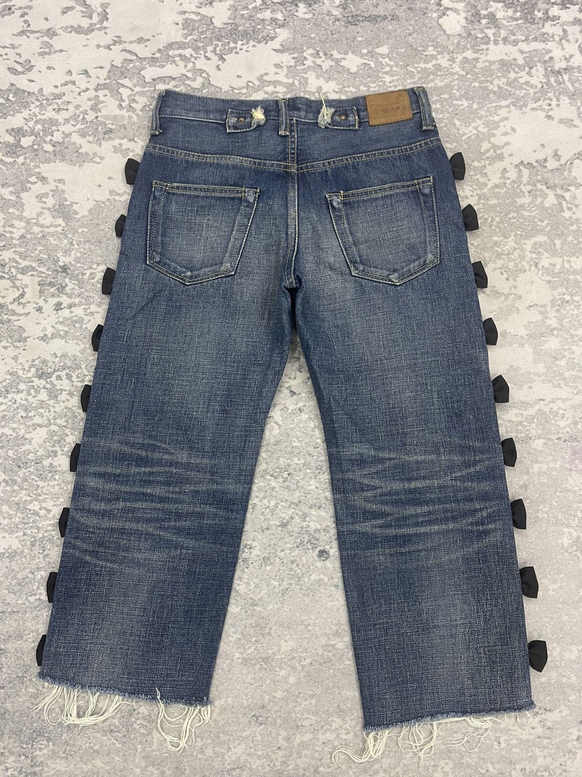Japanese Brand Tu Es Mon Trésor Selvedge Fly Button Distressed Denim Size US 28 / EU 44 - 12 Thumbnail