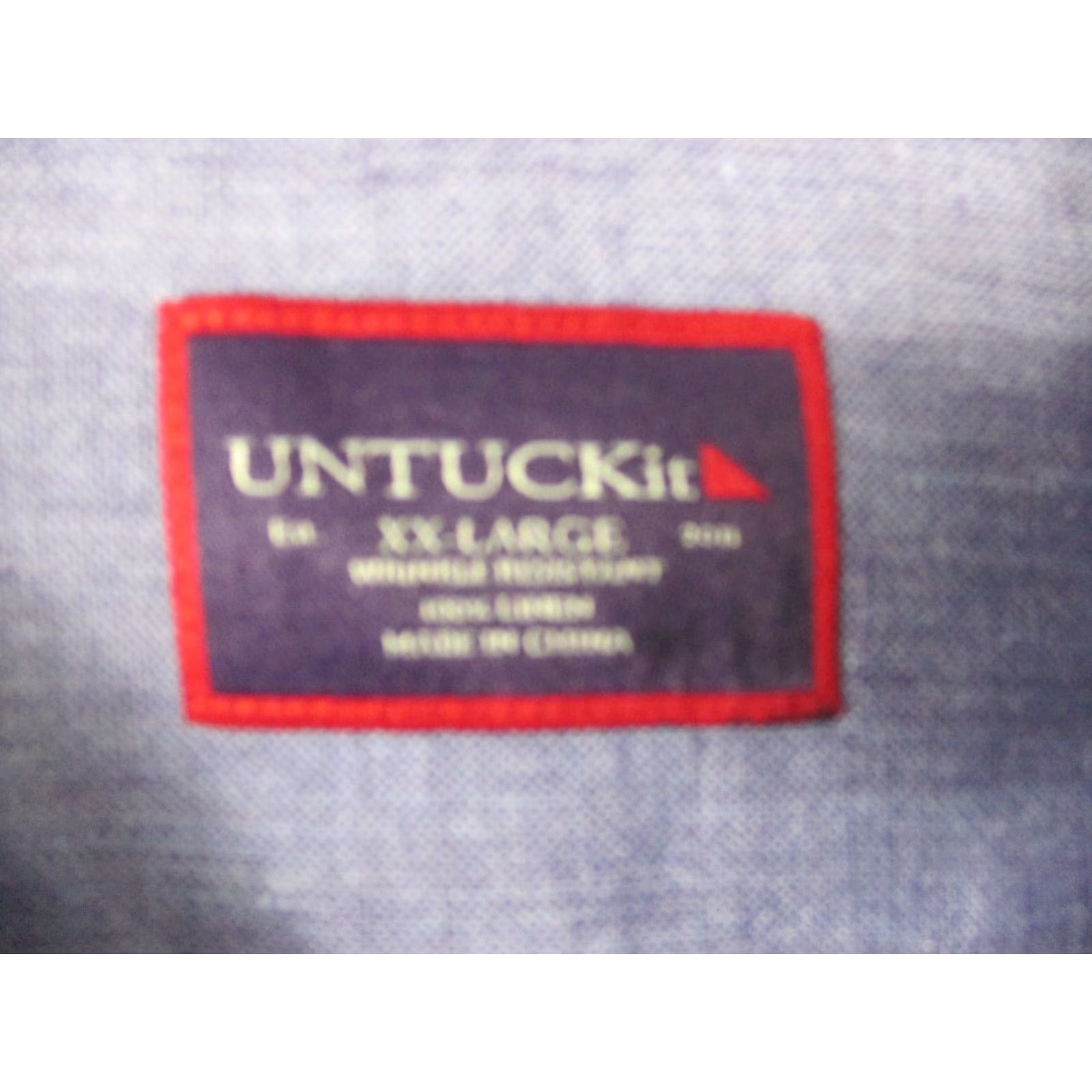 UNTUCKit UNTUCKit Linen Shirt Men's XXL Heathered Blue Long Sleeve Button-Up Collared Shirt Badges: N/A Size US XXL / EU 58 / 5 - 3 Thumbnail