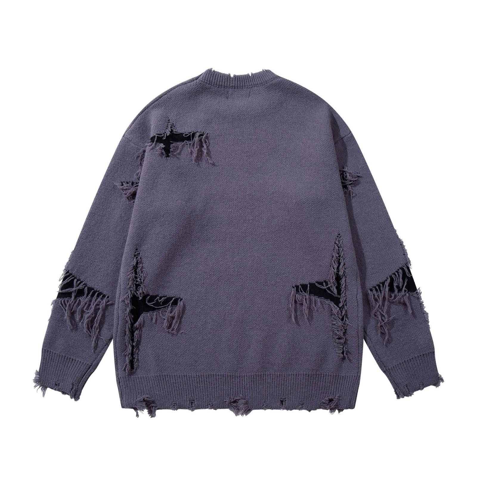 Vintage Thickened Skull Destroyed Knit Sweater Size US M / EU 48-50 / 2 - 4 Thumbnail