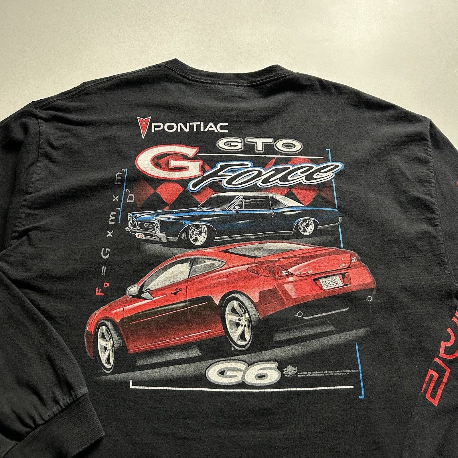 Ford × Vintage Vintage Y2K Pontiac T Shirt Long Sleeve 2XL Promo Graphic Size US XXL / EU 58 / 5 - 4 Thumbnail