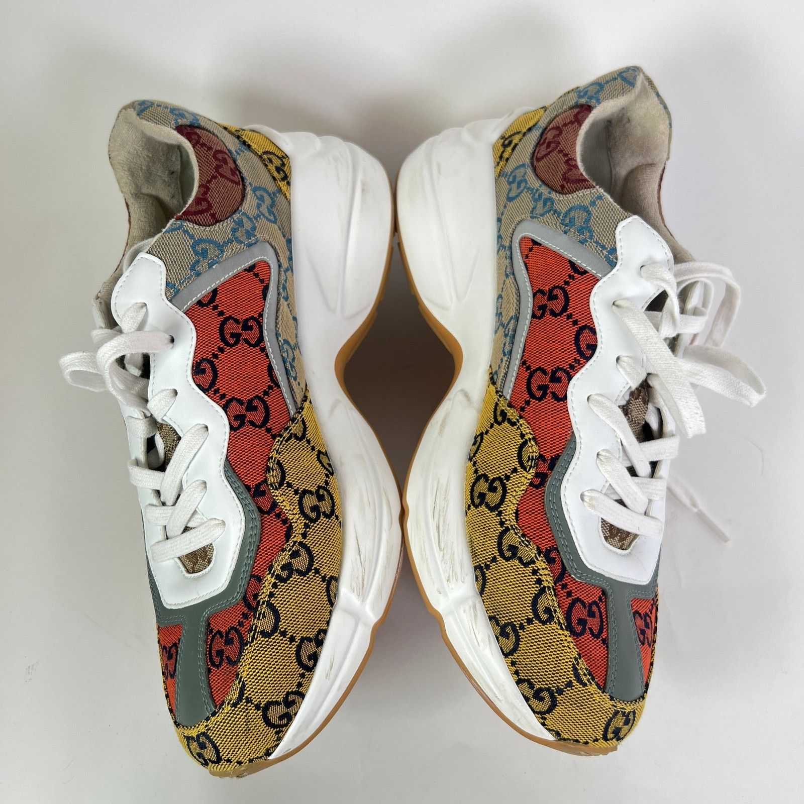 Gucci Gucci Multi Orange GG Rhyton Sneakers Size US 8.5 / EU 41-42 - 5 Thumbnail