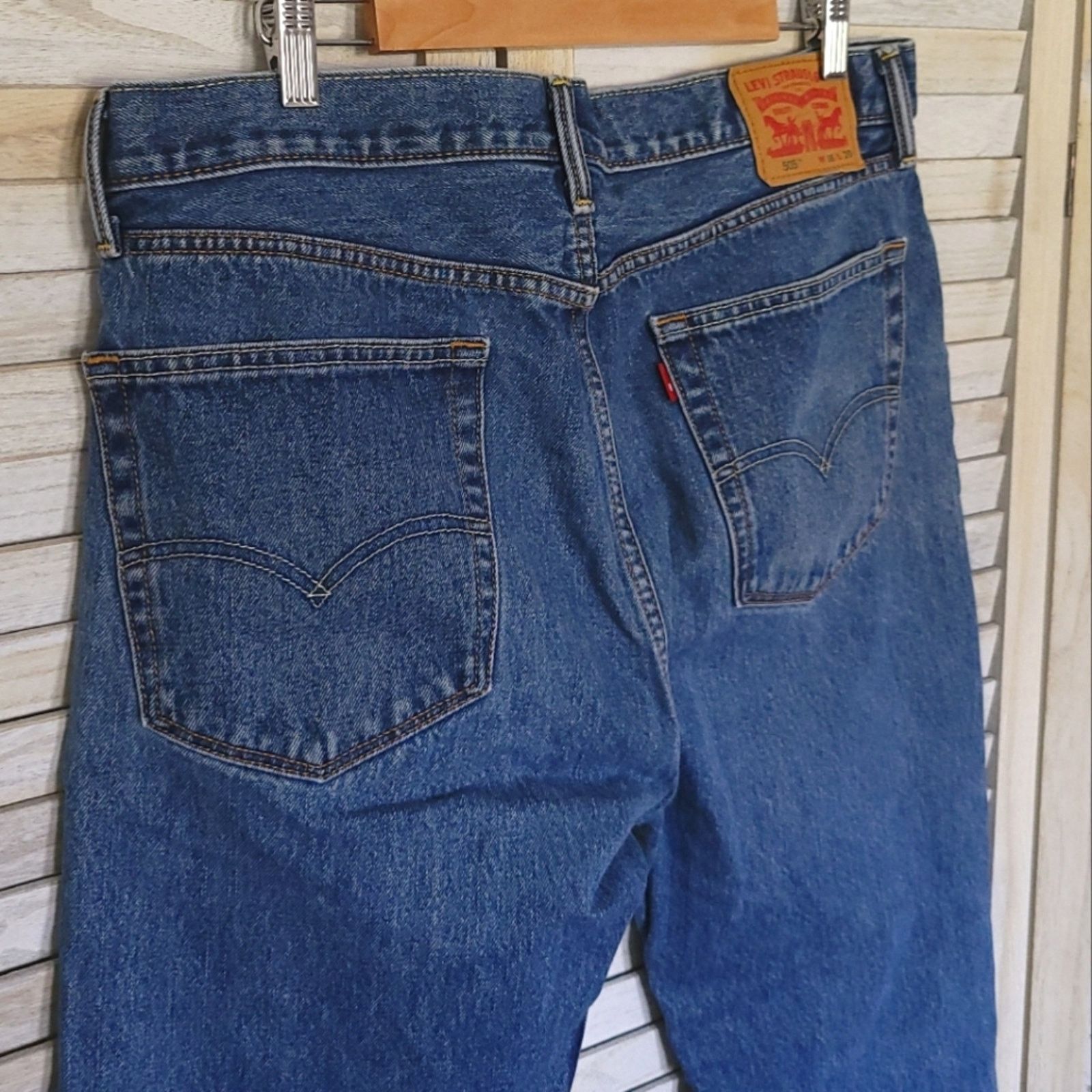 Levi's Levi's 505 Mens Jeans Size 36 36x29 Straight Leg Blue Denim Size US 36 / EU 52 - 6 Thumbnail