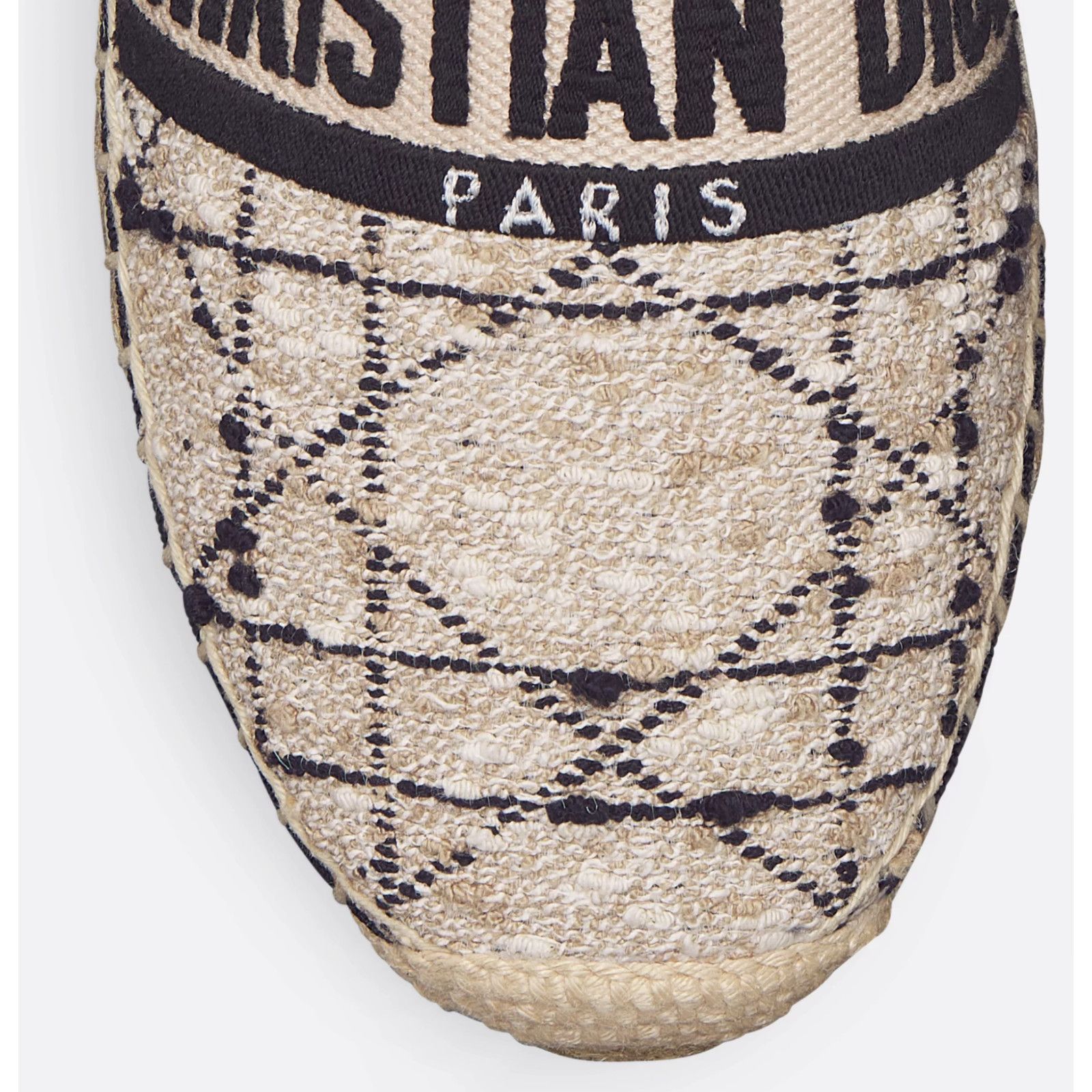 Dior Dior Granville Beige Black Cannage Tweed Embroidered Logo Size US 12 / IT 42 - 12 Thumbnail