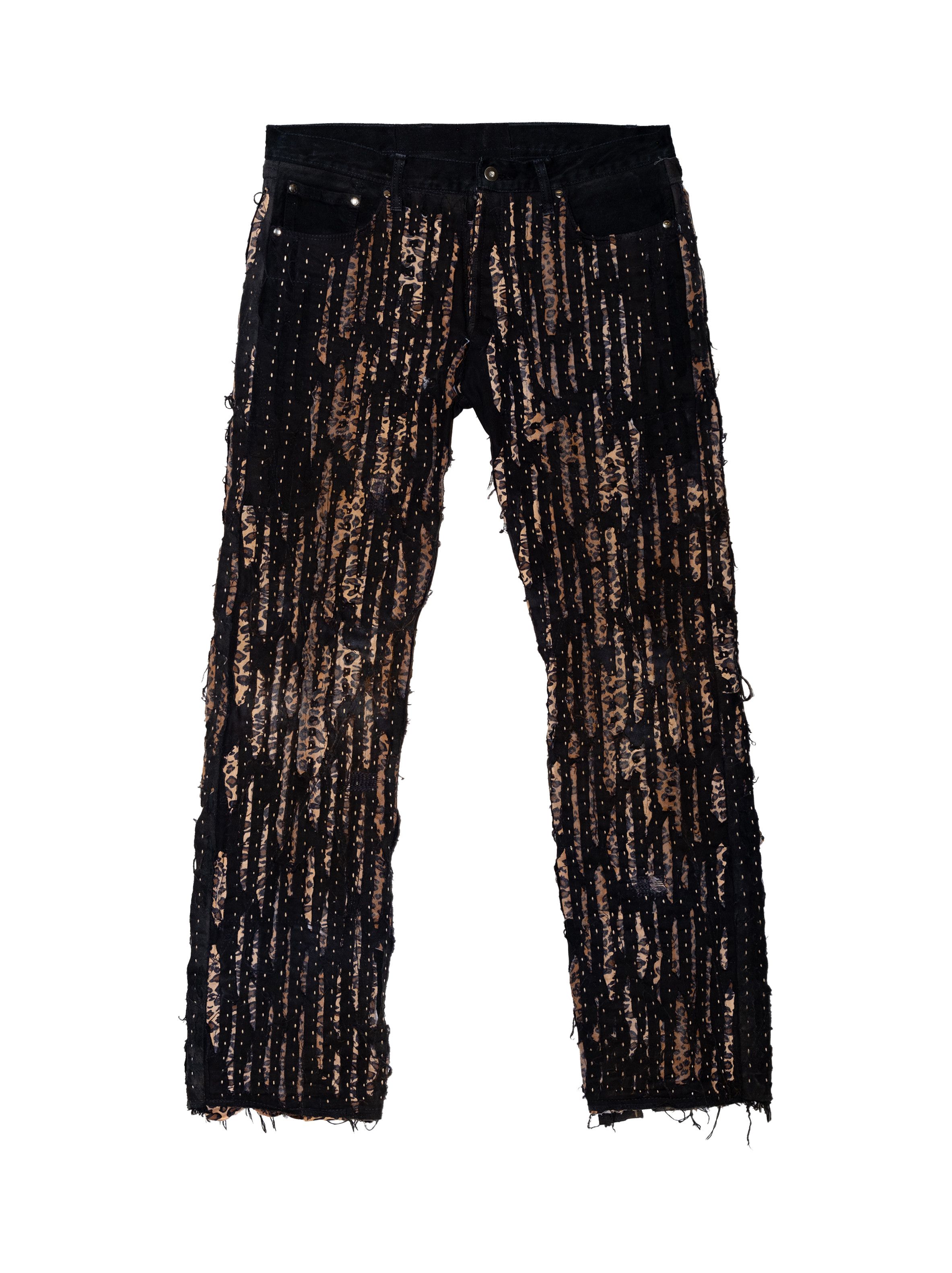 BORO Denim PANTERPRINT BORO JEANS Size US 34 / EU 50 - 1 Thumbnail
