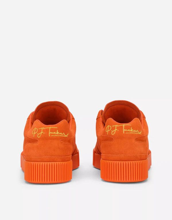 Dolce & Gabbana o1y0125 Leather Logo Low-Top Sneakers in Orange Size US 7 / EU 40 - 3 Thumbnail