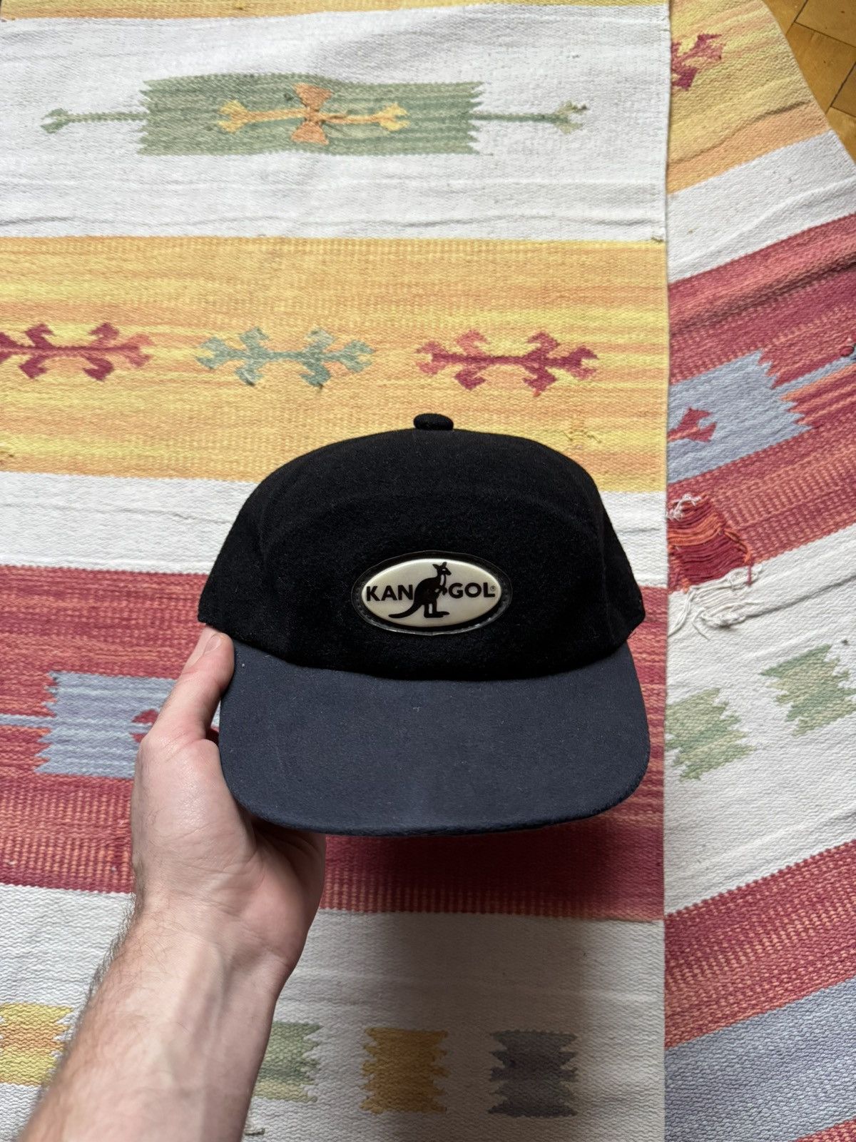 Vintage Vintage 90’s Kangol y2k Black Wool Hat Size ONE SIZE - 2 Thumbnail