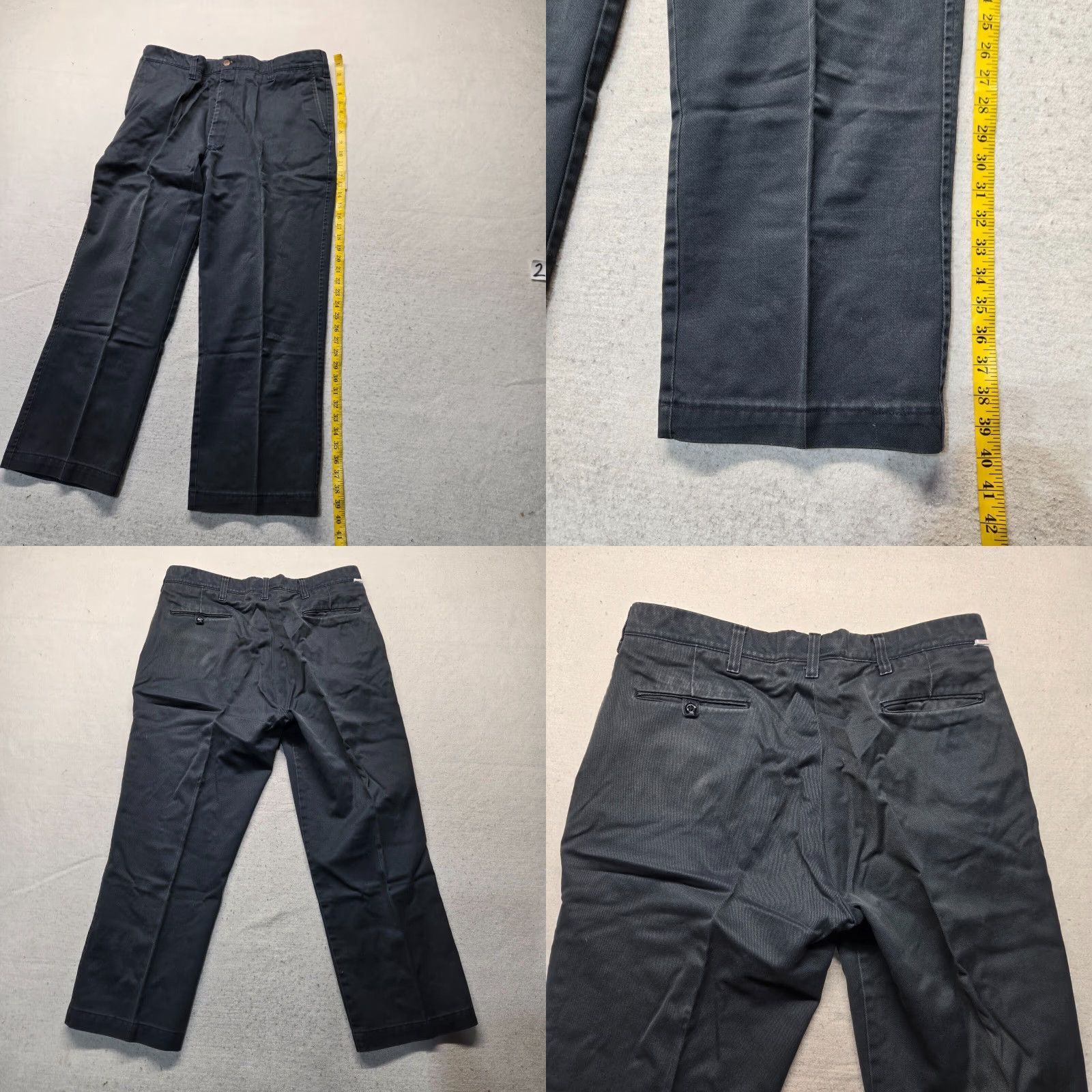 Vintage VINTAGE Topps Navy Blue Work Pants Adult Men's 36x30 Safety Fire Resistant Chino Split Leg Size US 36 / EU 52 - 8 Thumbnail