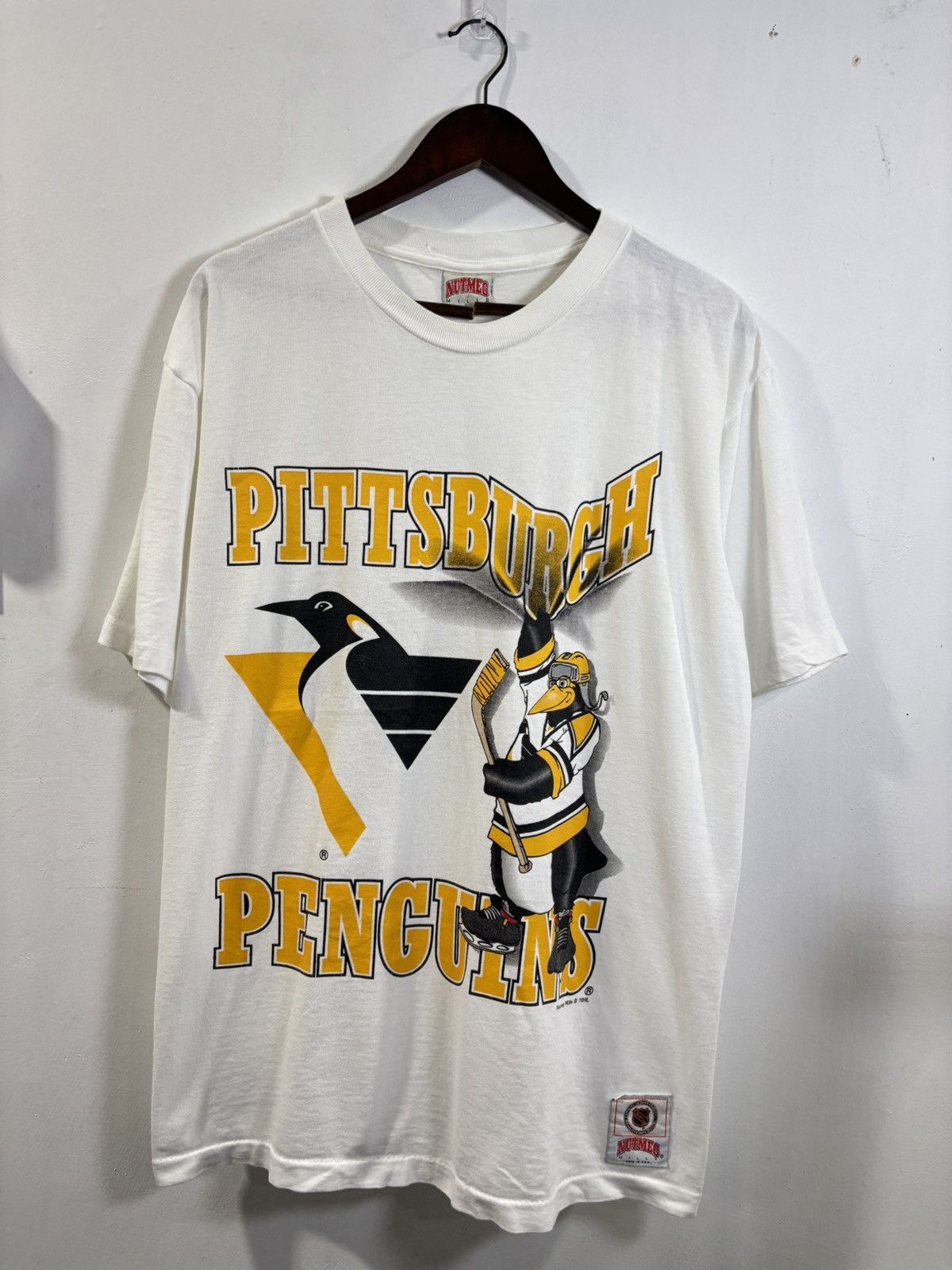 NHL × Vintage Vintage Pittsburgh Penguins NHL Tshirt Size US L / EU 52-54 / 3 - 1 Thumbnail