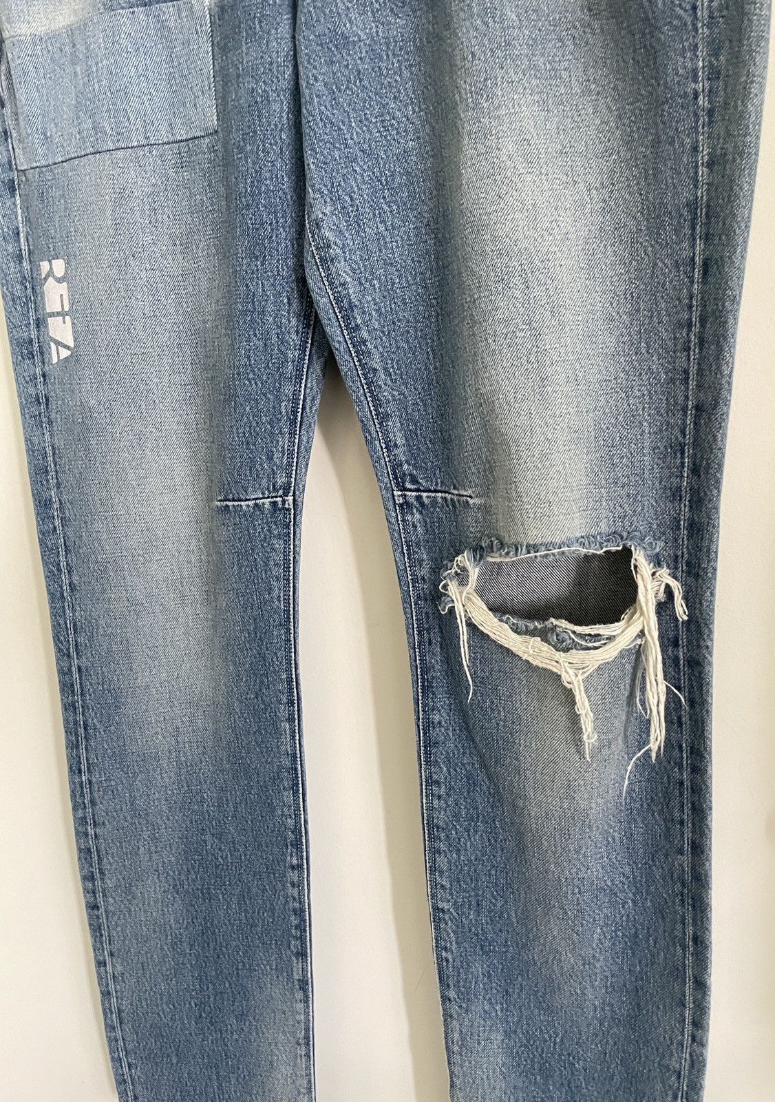 Rta RtA 34W Blue Jeans 3M reflective knee rip racing stripe Size US 34 / EU 50 - 5 Thumbnail