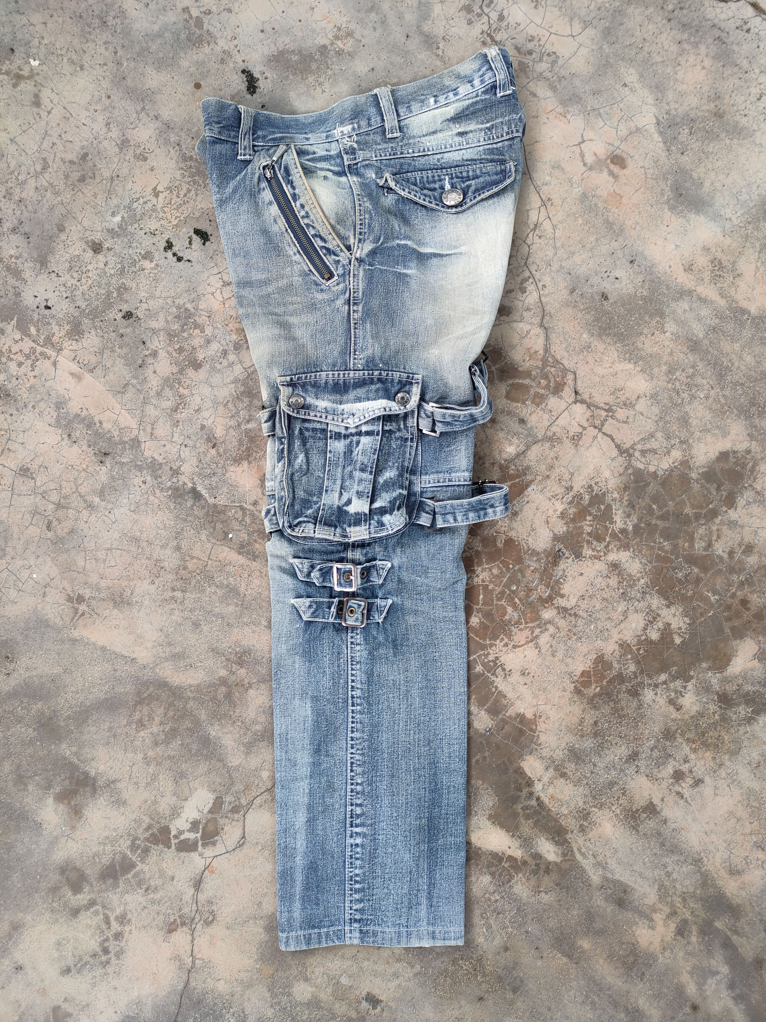 LOWBOX VTG LOW BOX BONDAGE FADED CARGO PANTS Size US 34 / EU 50 - 10 Thumbnail