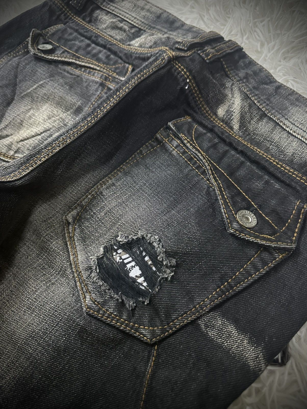 Japanese Brand rare 2000s Nicole Hideaways Distressed Denim Jeans Size US 33 - 8 Thumbnail