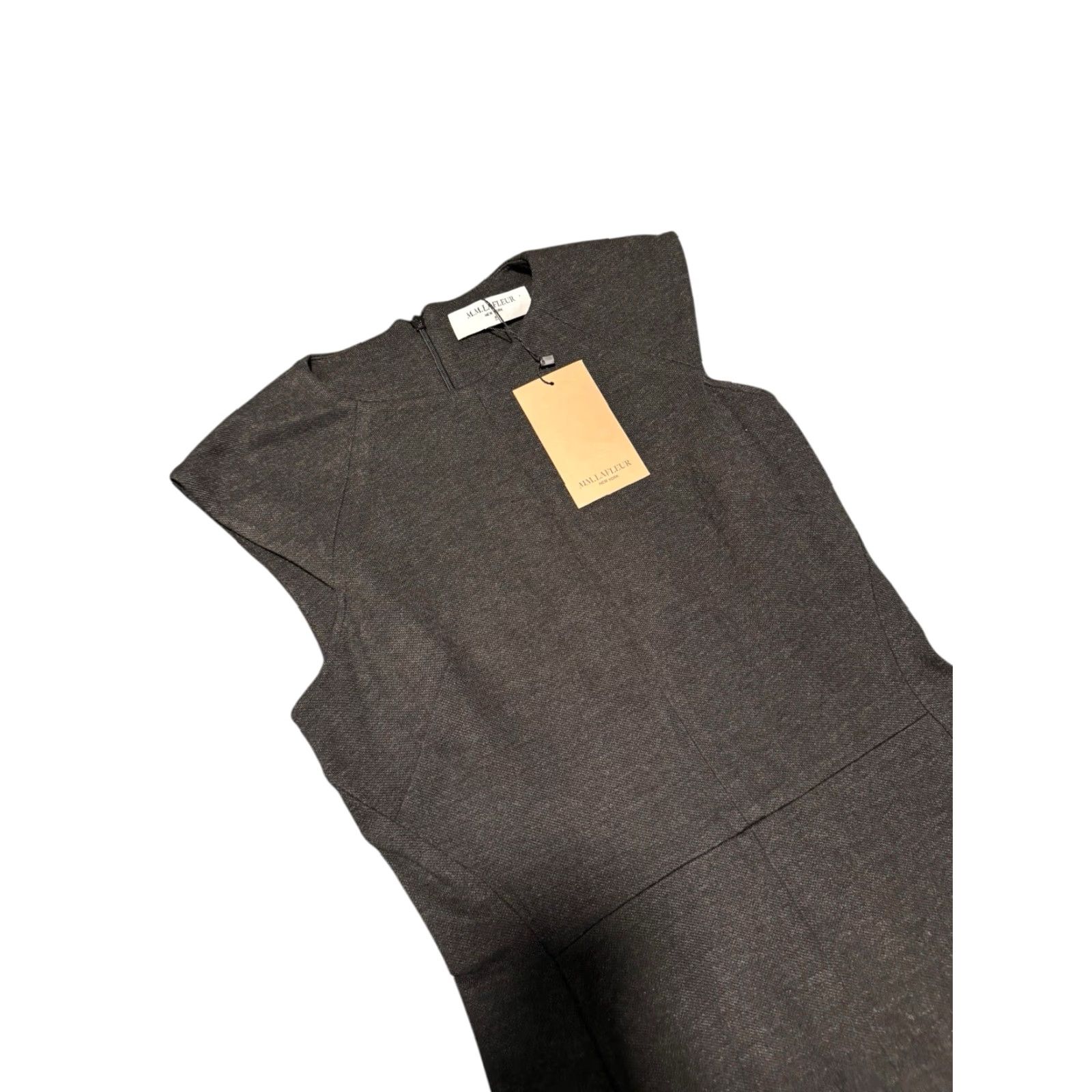 M.M.LaFleur M.M.LaFleur Katie Dress Womens Texture Ponte Charcoal Tank Above Size 8 NWT Size M / US 6-8 / IT 42-44 - 3 Thumbnail