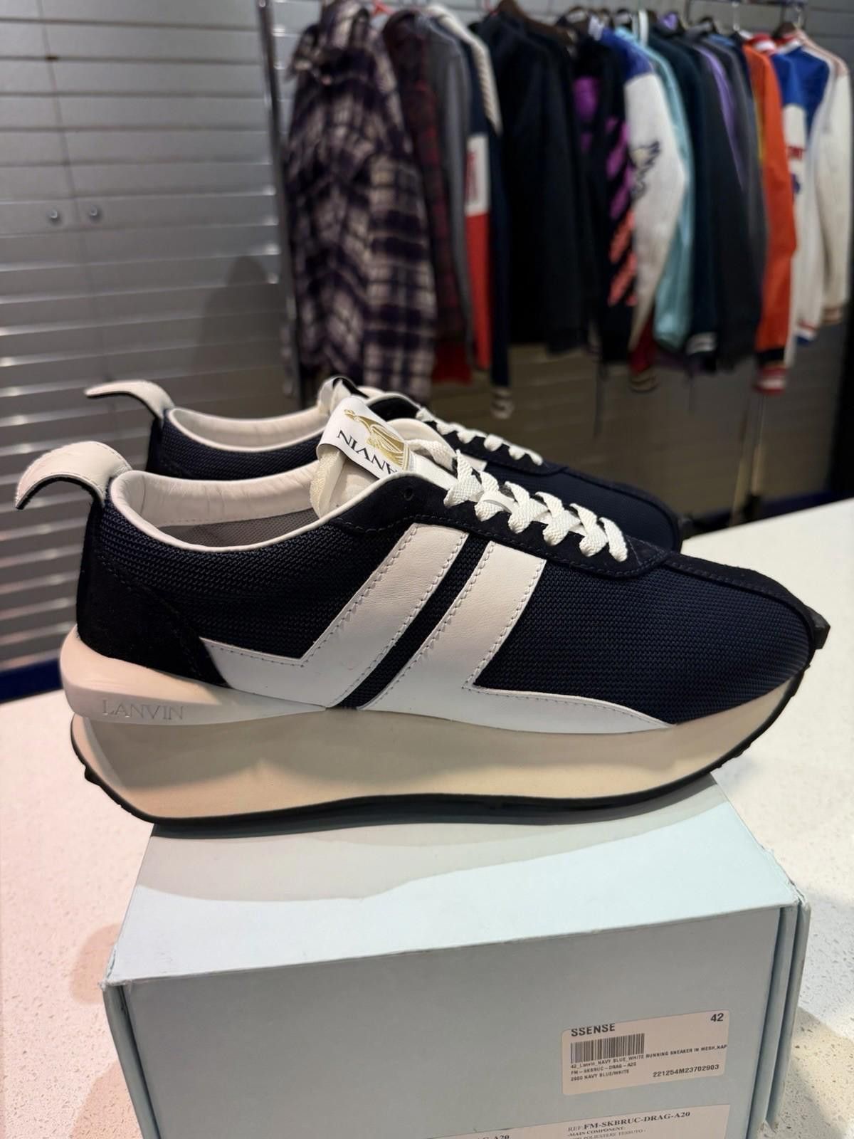 Lanvin LANVIN BLUE BUMPR SNEAKERS White Blue Size 42EU/9US Size US 9 / IT 39 - 2 Thumbnail