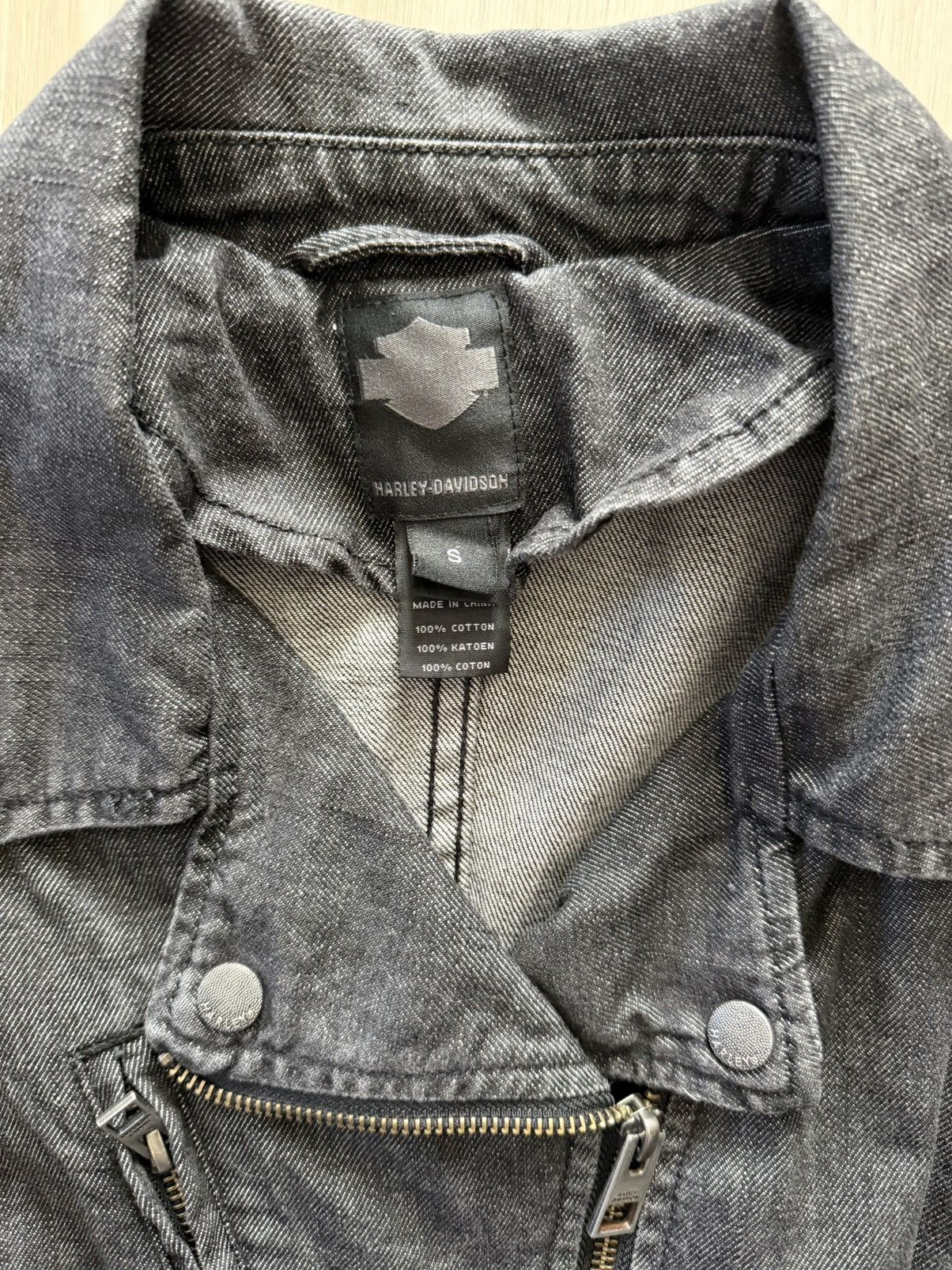 Harley Davidson Harley Davidson Denim Moto Fitted Full Zip Sz S Size S / US 4 / IT 40 - 4 Thumbnail