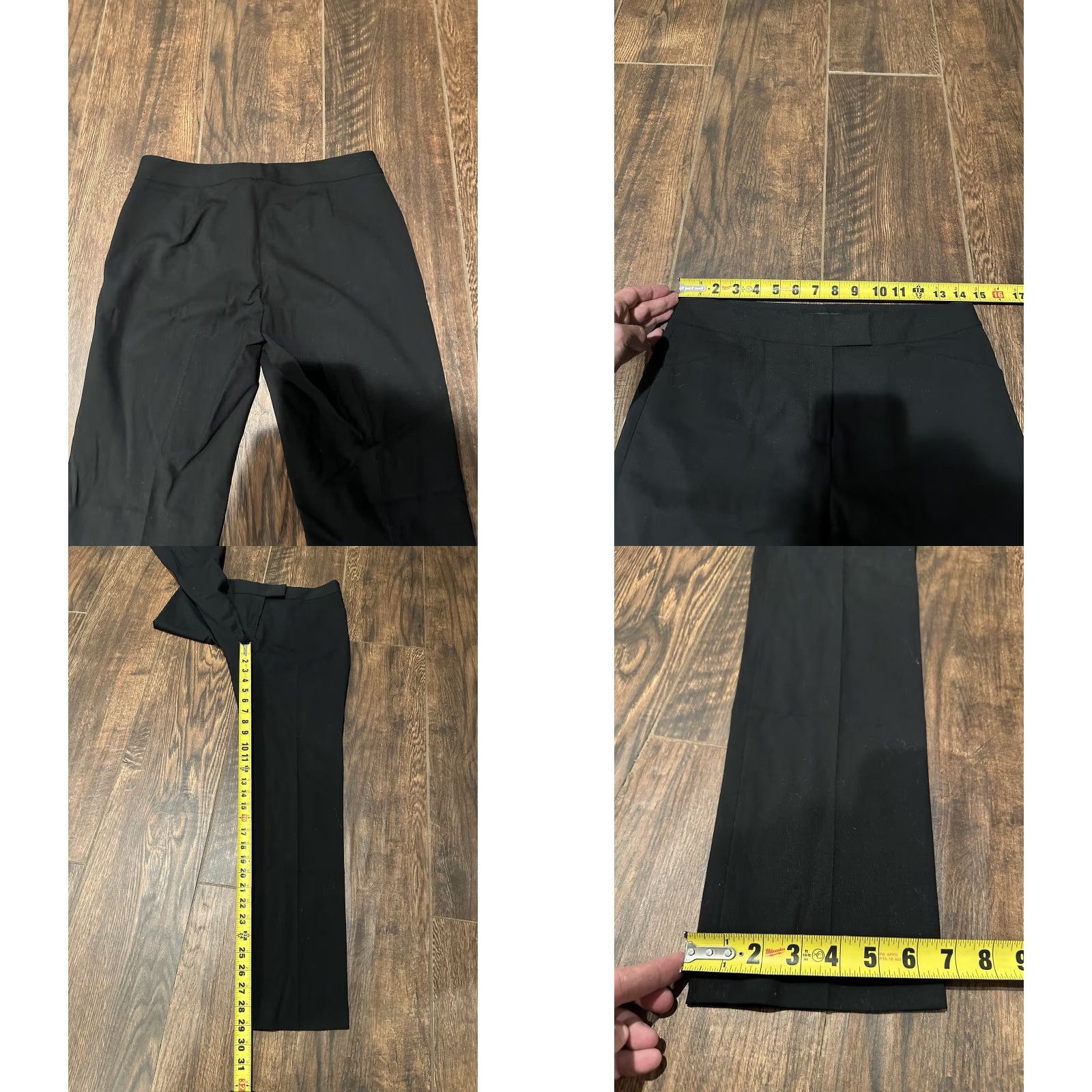 Vintage Lafayette 148 New York Dress Pants Womens 0 Black Wool Blend Work Trouser Size 25" / US 0 / IT 36 - 8 Thumbnail