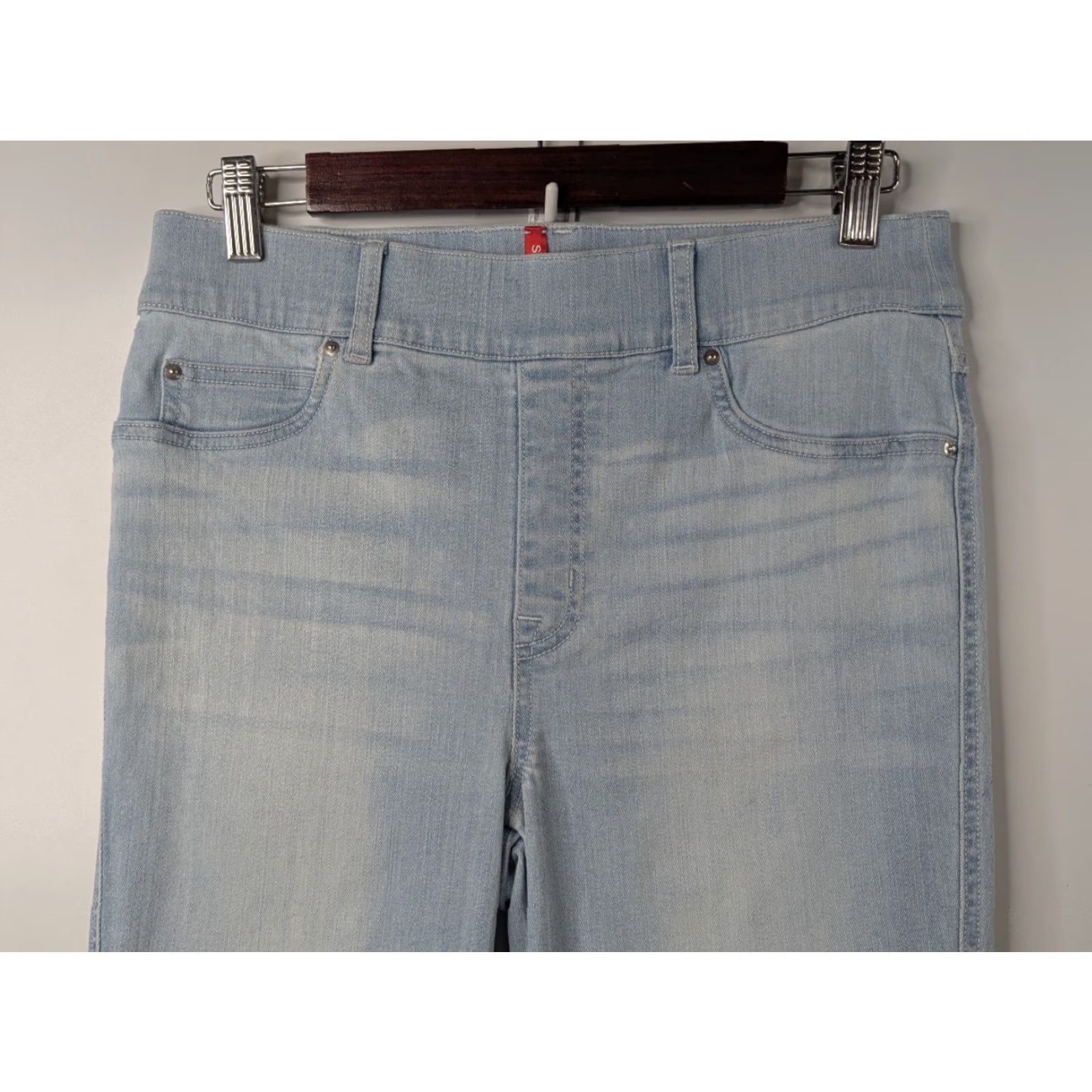 Spanx SPANX Jeans Flare Leg Light Wash Blue Denim Pull-On 20348R Size M Womens Stretch Comfort Regular Size 32" / US 10 / IT 46 - 3 Thumbnail