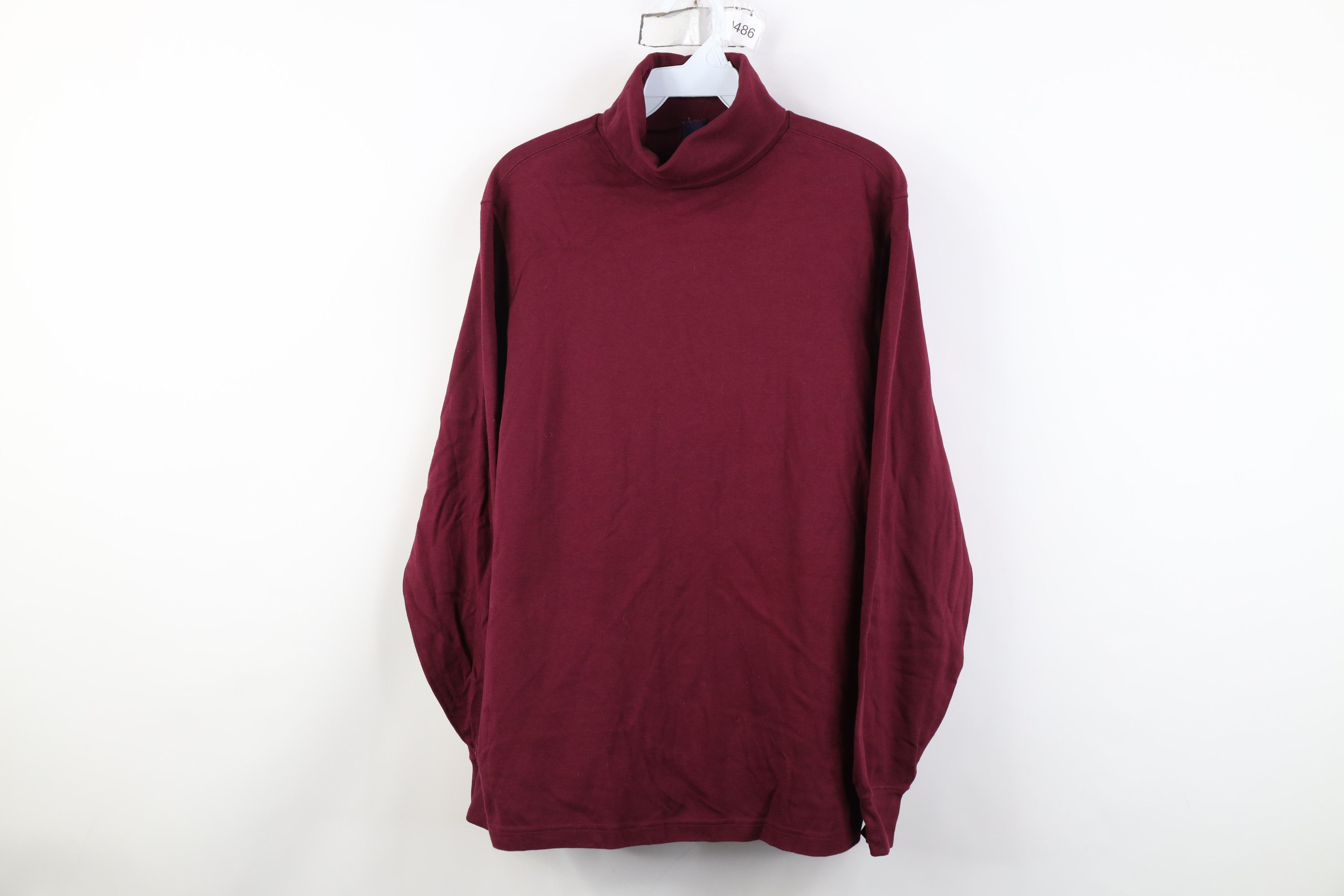 Lands' End Vintage 90s Lands End Long Sleeve Turtleneck T-Shirt Red Size US M / EU 48-50 / 2 - 1 Thumbnail