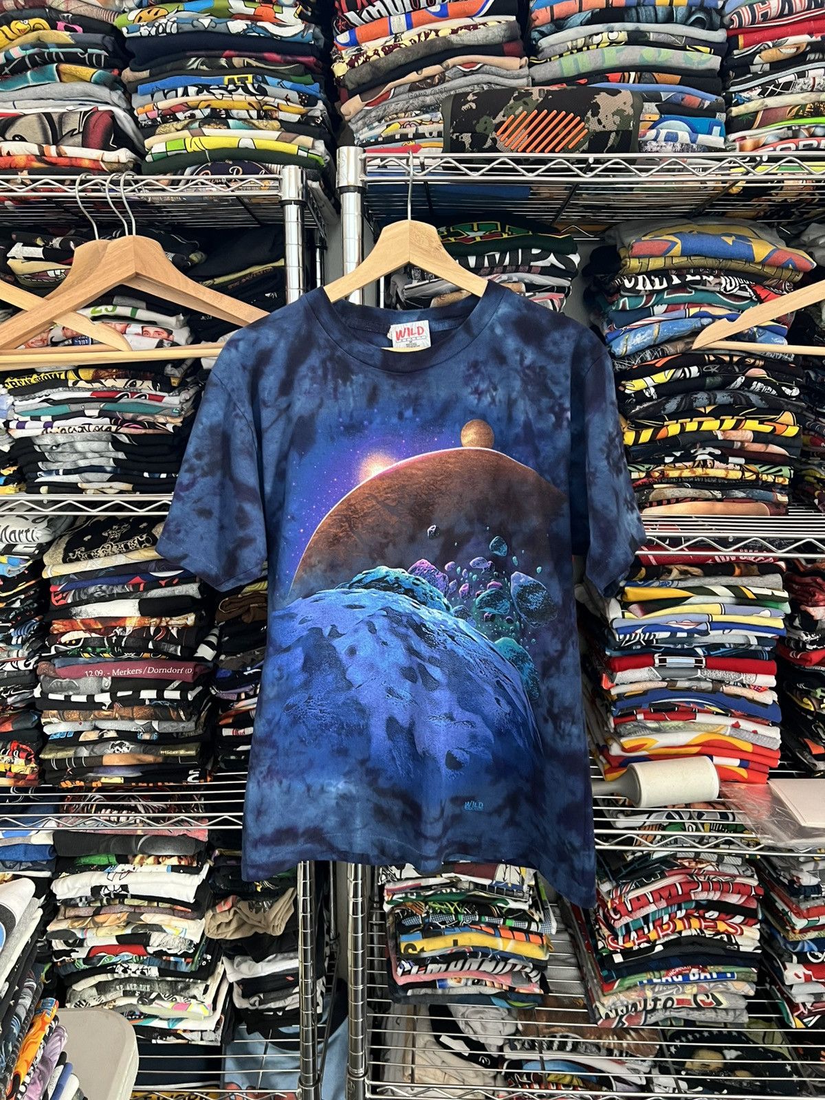 Habitat 90s Universe Planets Solar System Single Stitch Tie Dye Tee Size US M / EU 48-50 / 2 - 1 Thumbnail