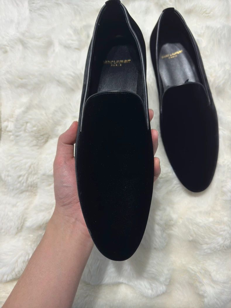 Saint Laurent Paris Saint Laurent Paris Velvet Black Label Loafers shoes Size US 11 / EU 44 - 7 Thumbnail
