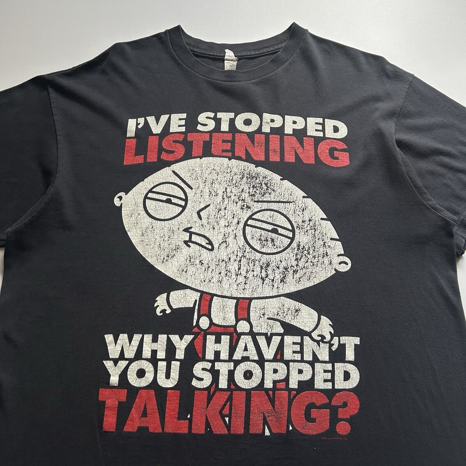 Vintage Vintage Y2K Family Guy T Shirt XL Stewie Griffin Funny Faded Size US XL / EU 56 / 4 - 2 Thumbnail