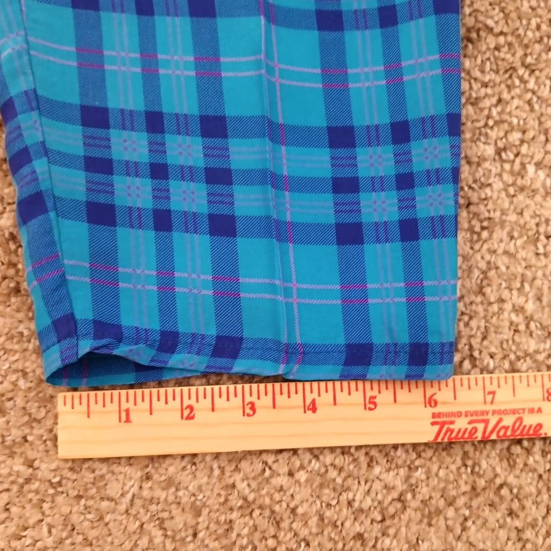 Izod IZOD Pants Womens Size 8 Blue Pink Plaid Silk Pockets Lightweight Golf Straight Ankleways Pockets Size 30" / US 8 / IT 44 - 7 Thumbnail